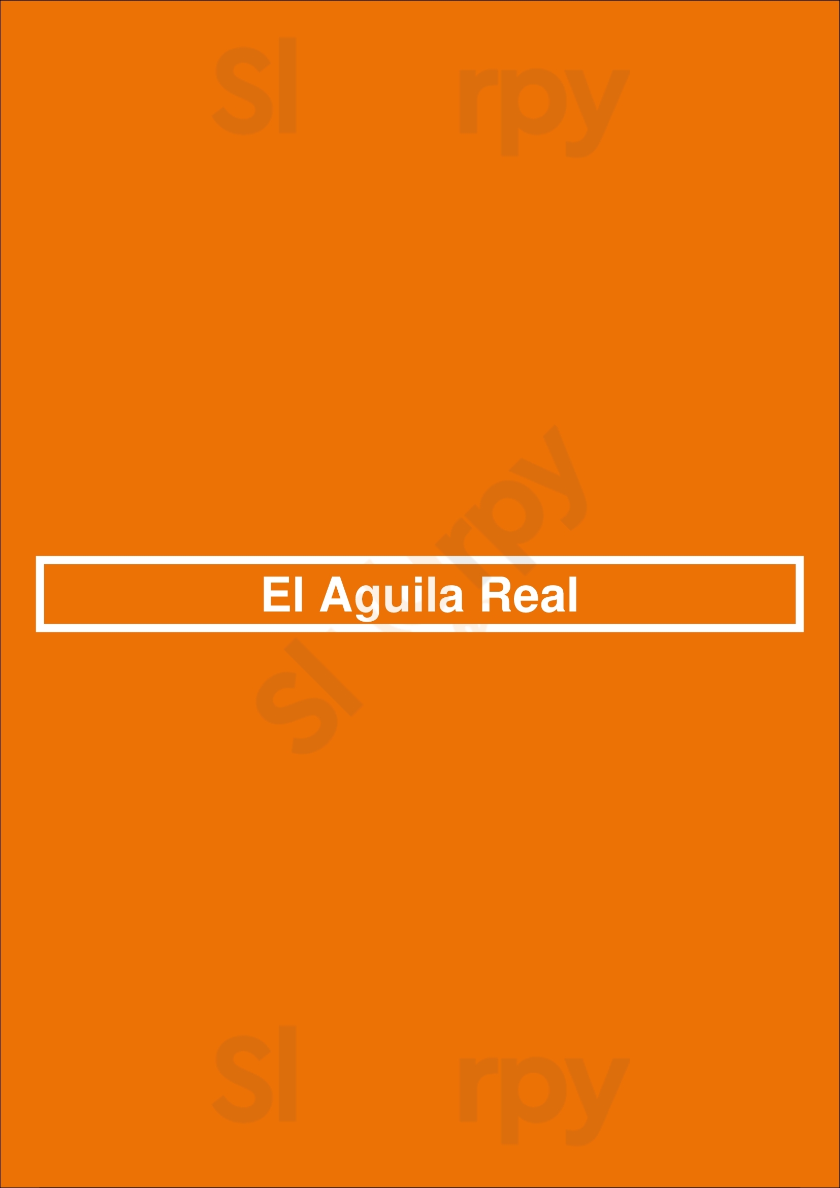 El Aguila Real Chicago Menu - 1