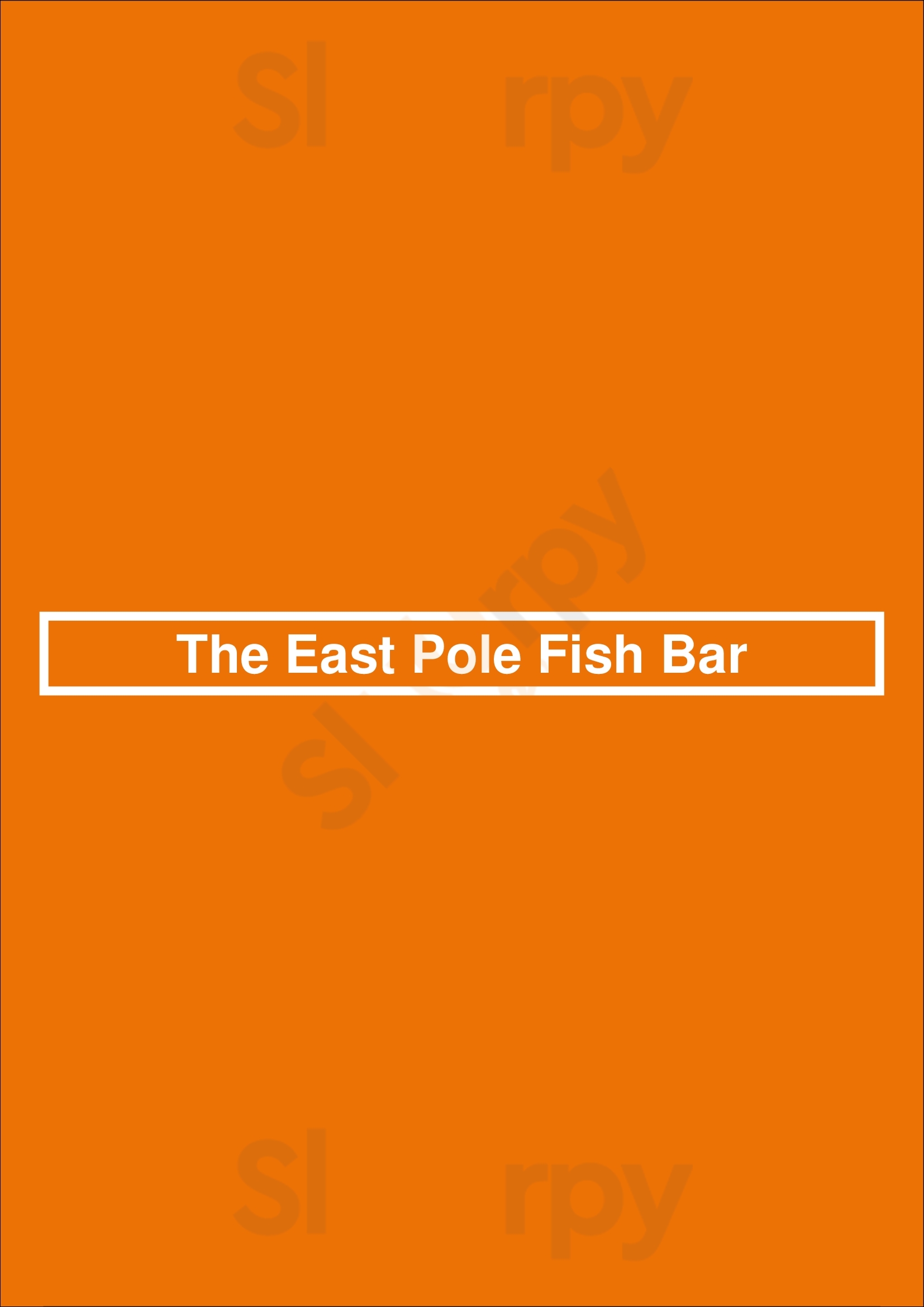 Main Menu - The East Pole Fish Bar
