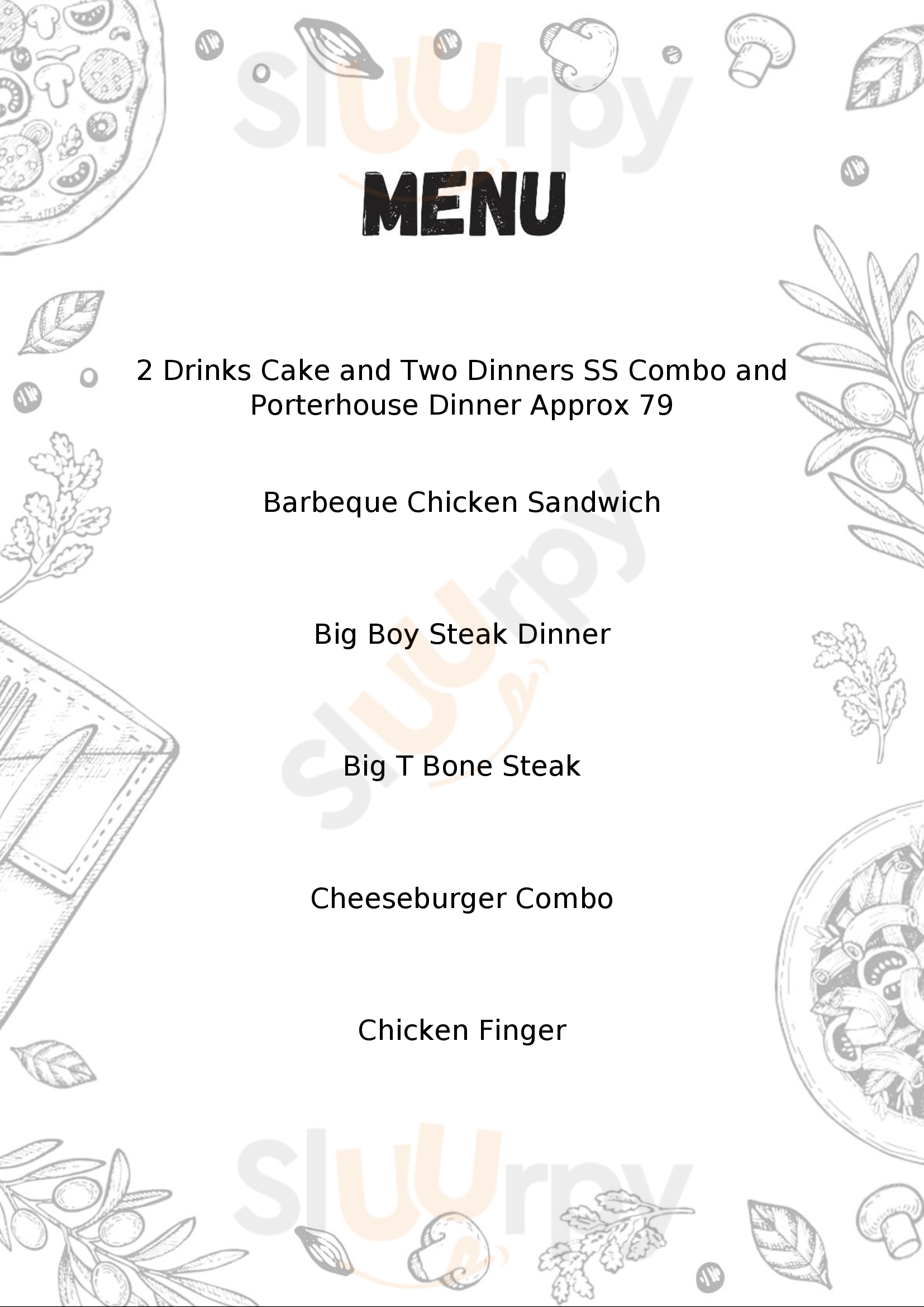 Pee Dee Steak House New York City Menu - 1