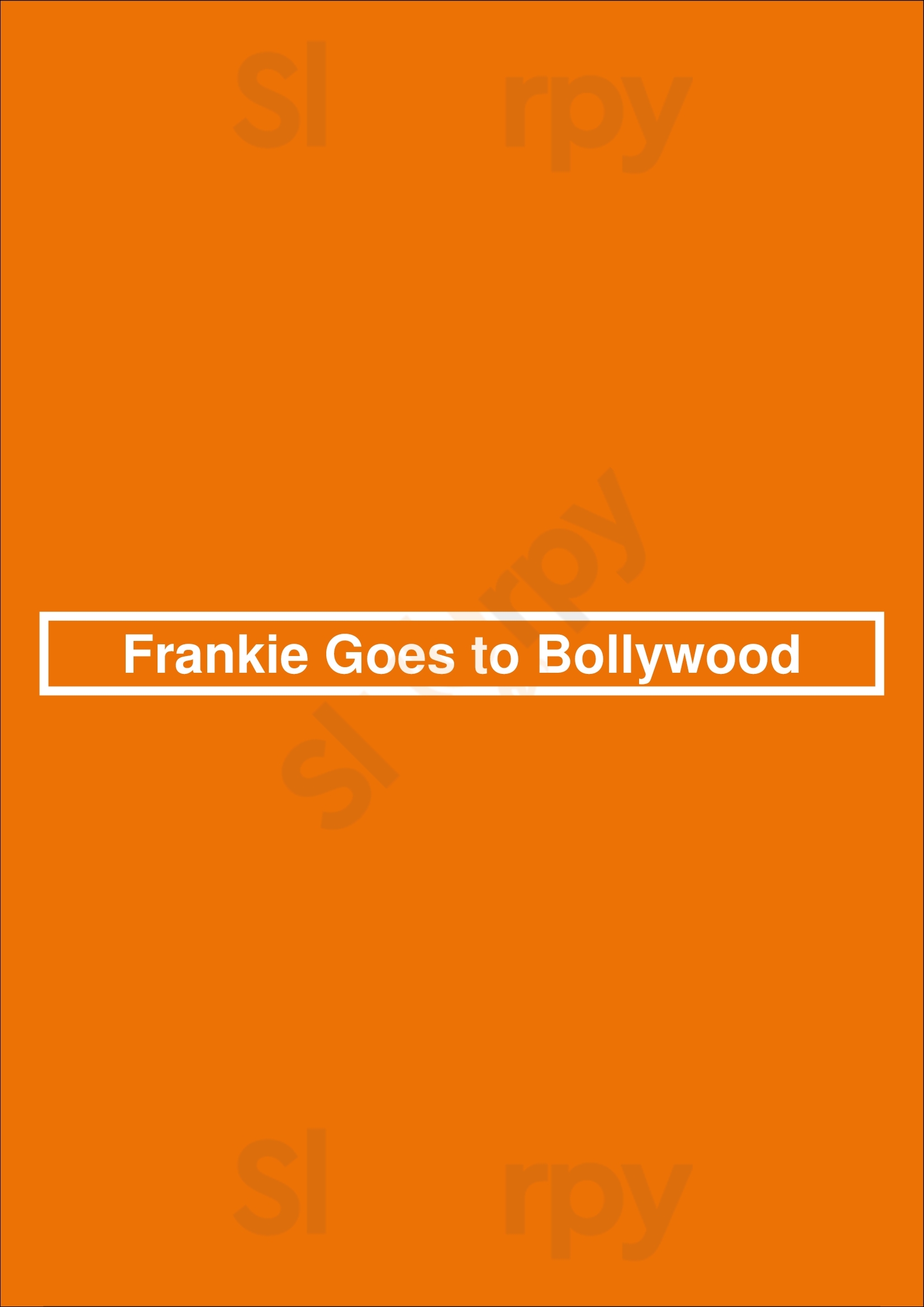 Frankie Goes To Bollywood New York City Menu - 1