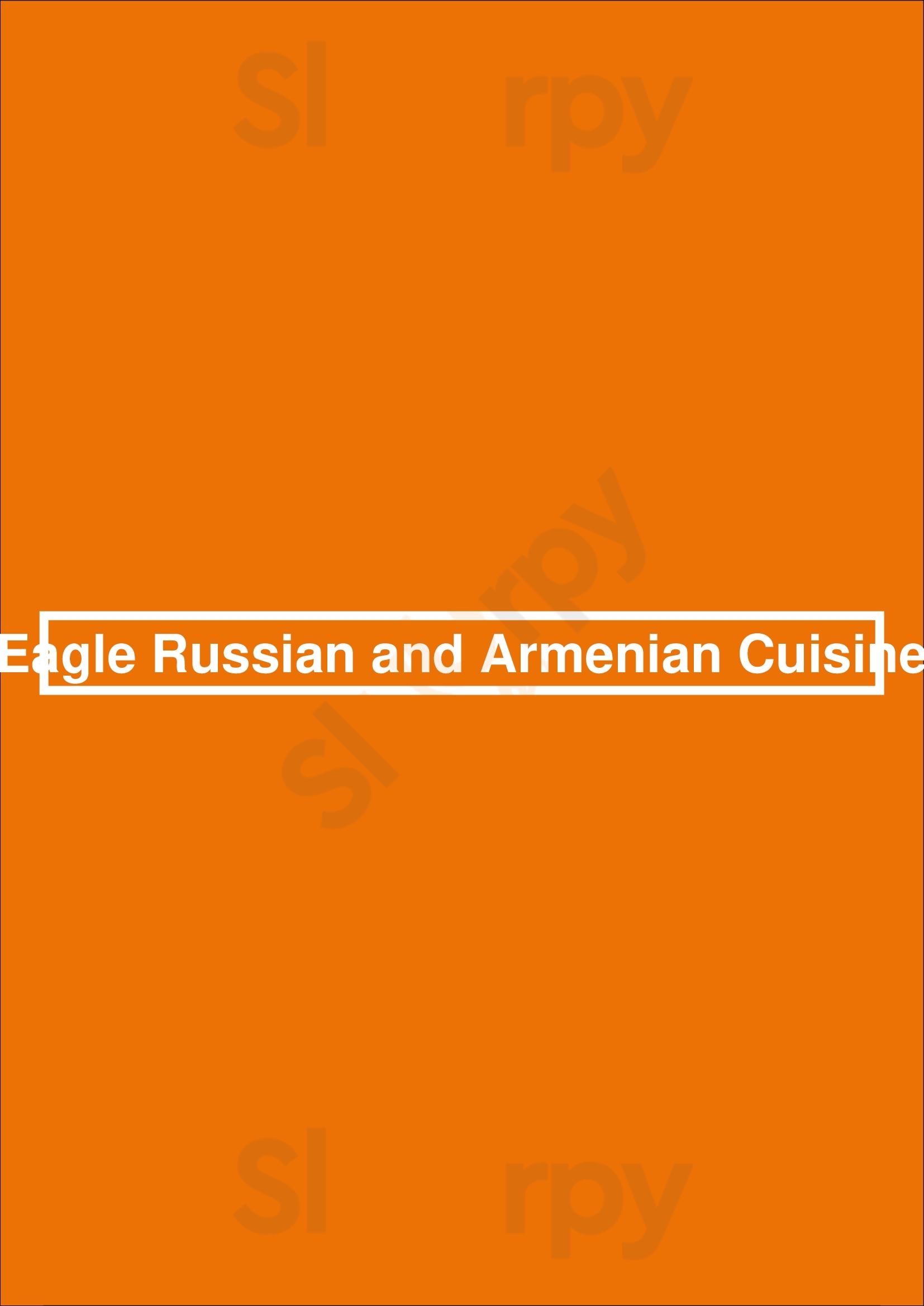 Eagle Russian And Armenian Cuisine Los Angeles Menu - 1