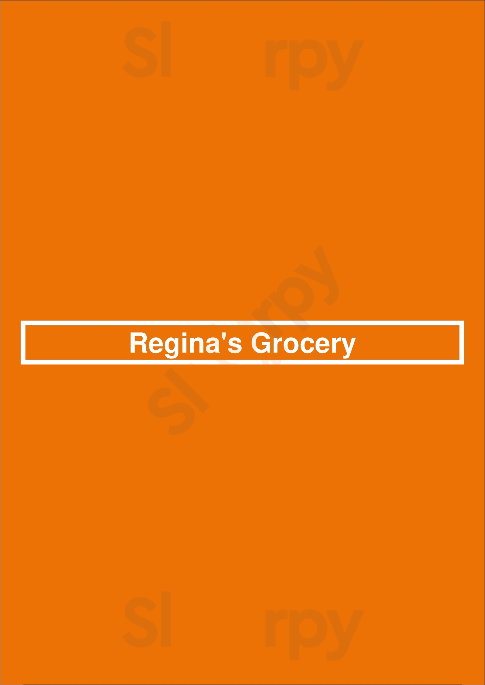 Regina's Grocery New York City Menu - 1