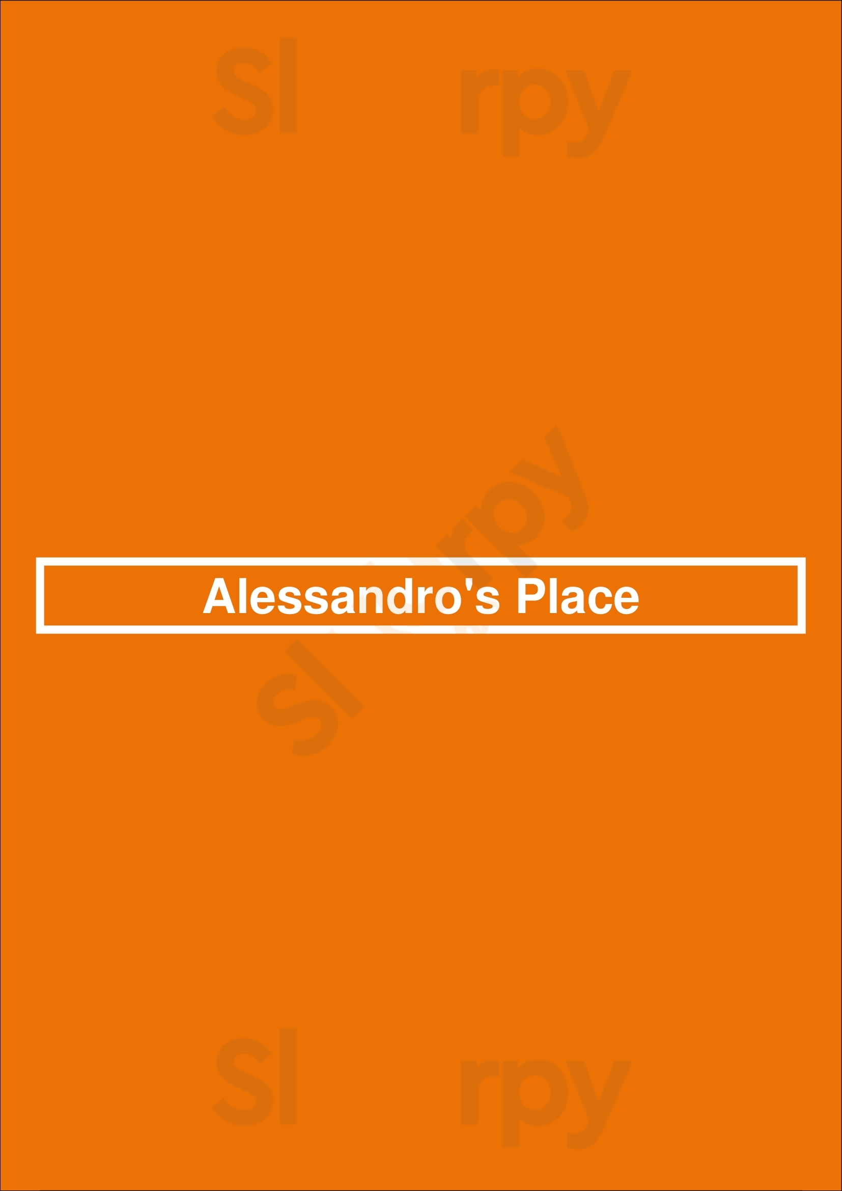 Alessandro's Place Los Angeles Menu - 1