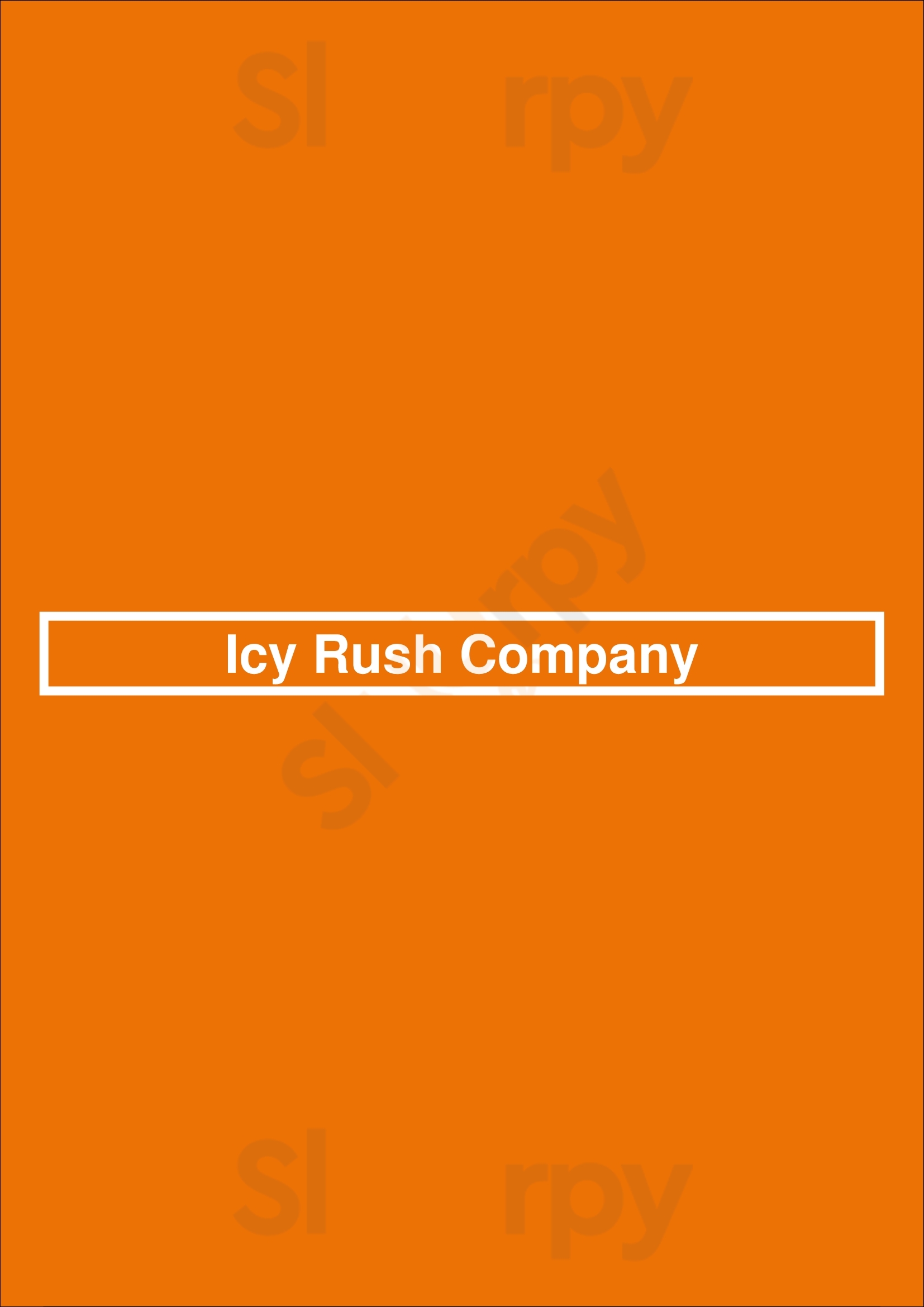 Icy Rush Company Los Angeles Menu - 1