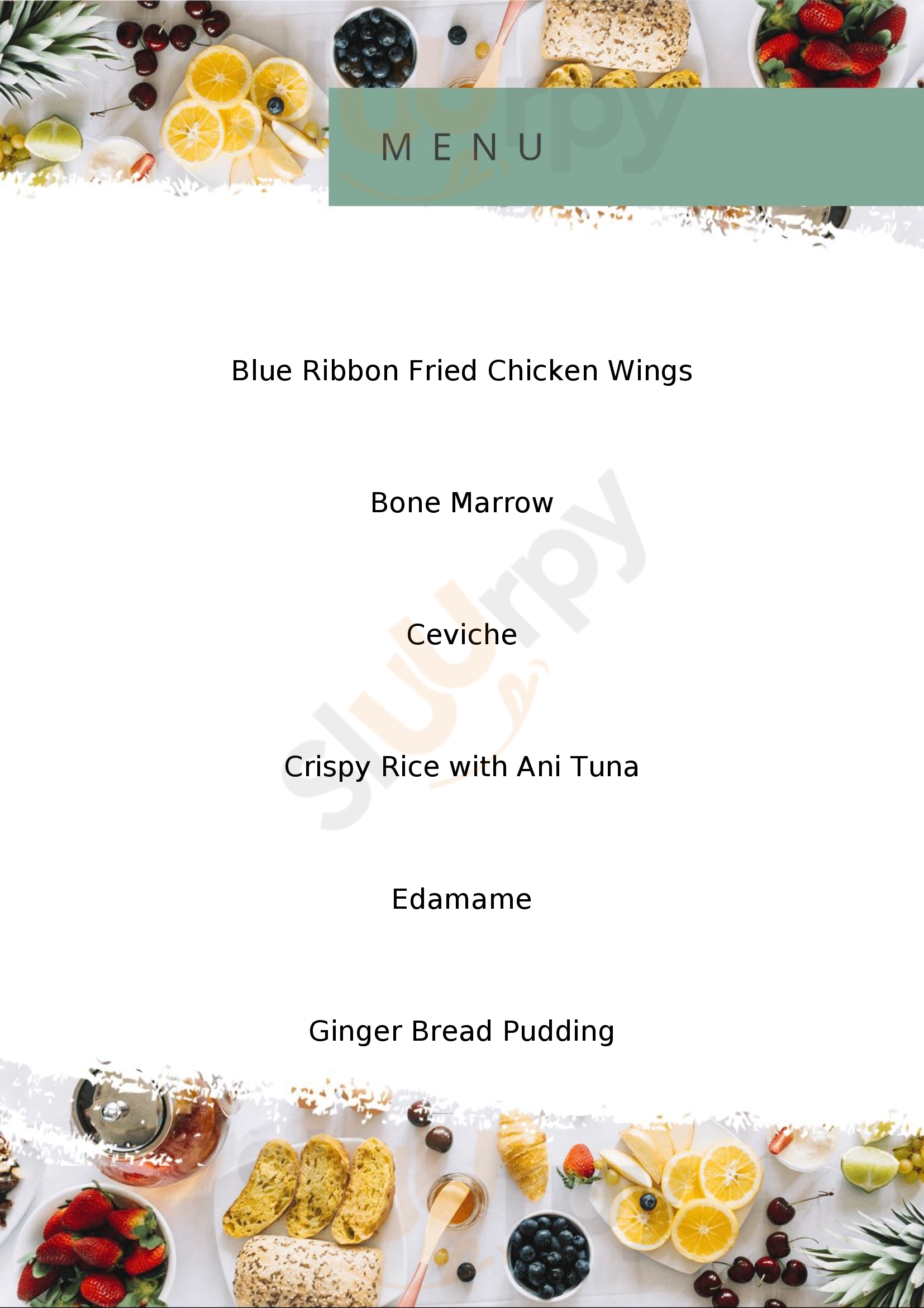 Blue Ribbon Sushi Bar & Grill - Roof Deck New York City Menu - 1