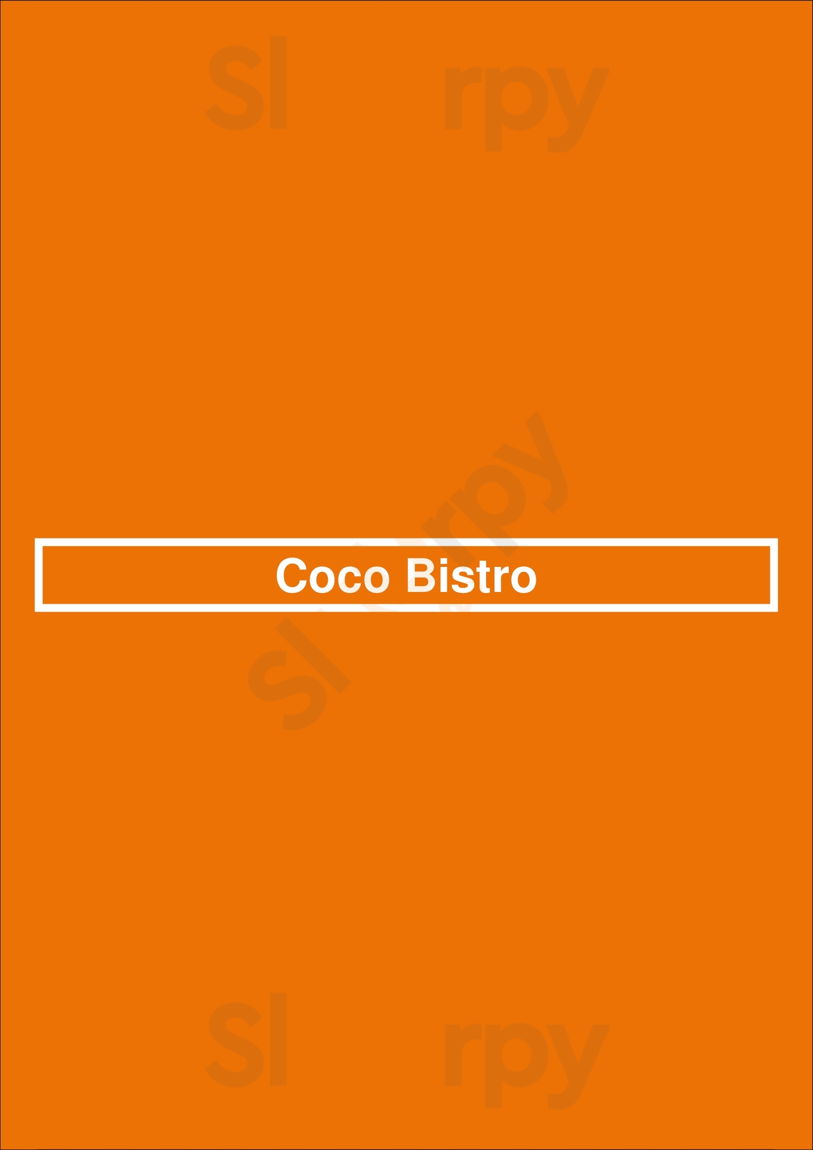 Coco Bistro New York City Menu - 1