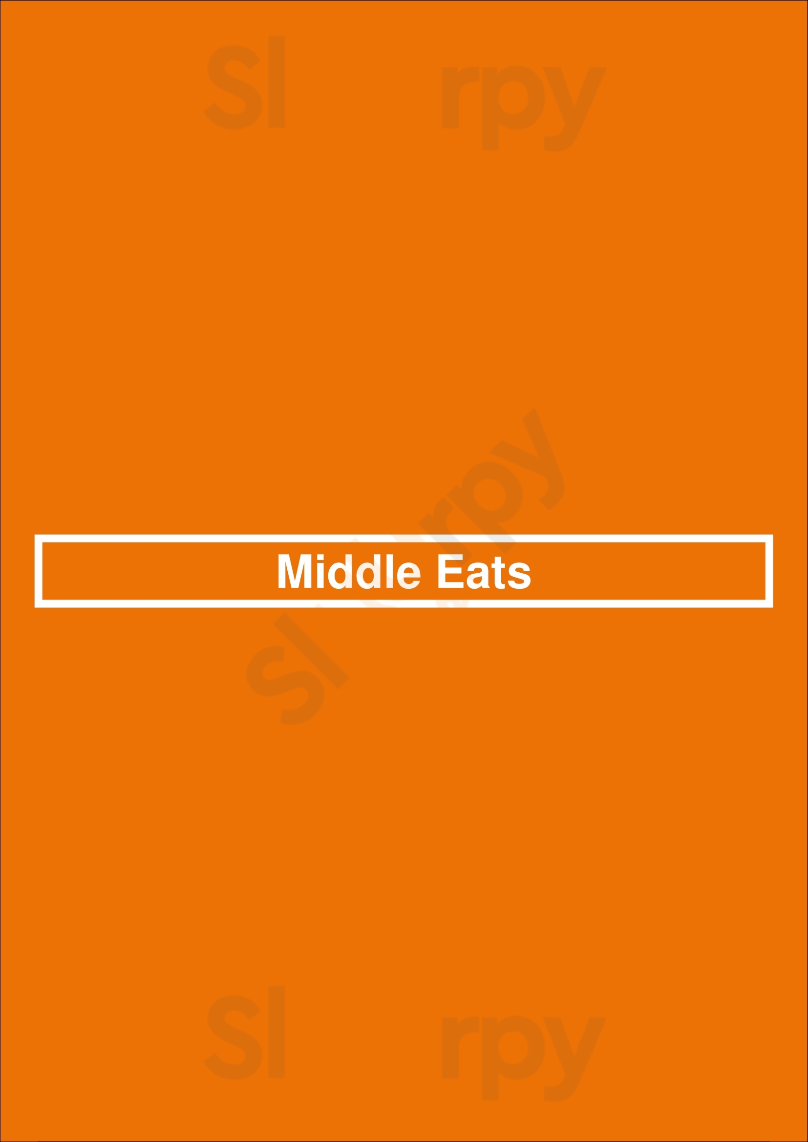 Middle Eats New York City Menu - 1