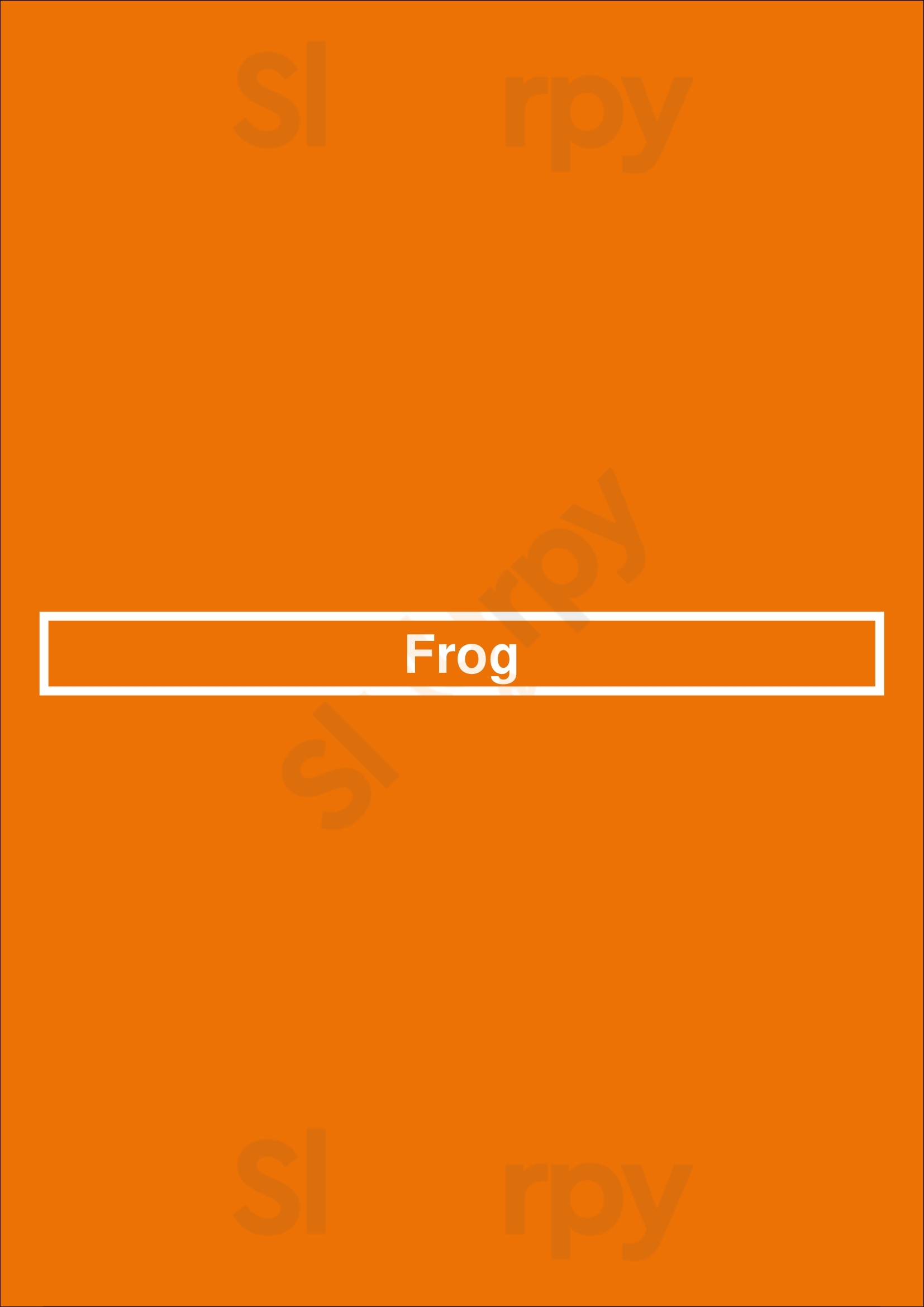 Frog Los Angeles Menu - 1