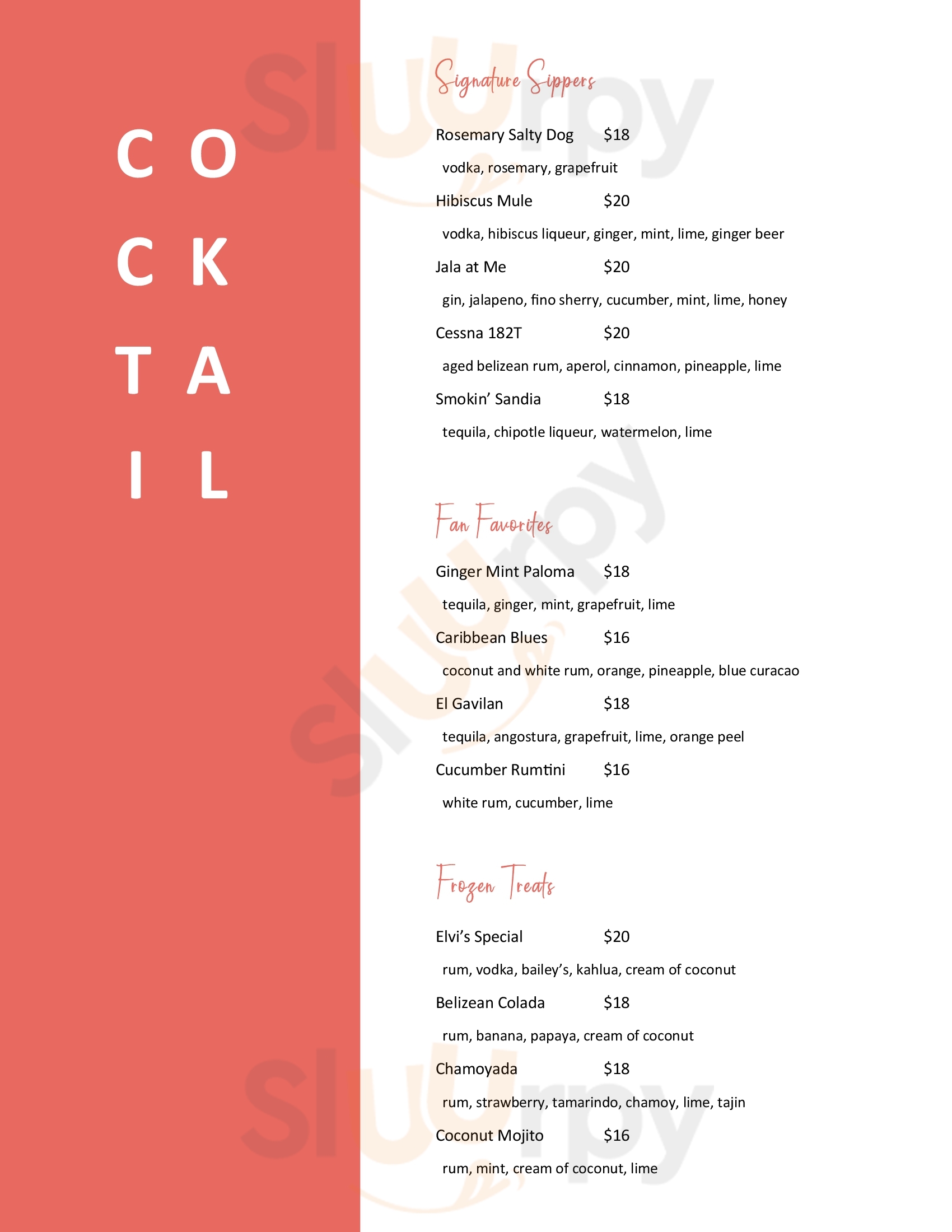 Elvi's Kitchen Los Angeles Menu - 1