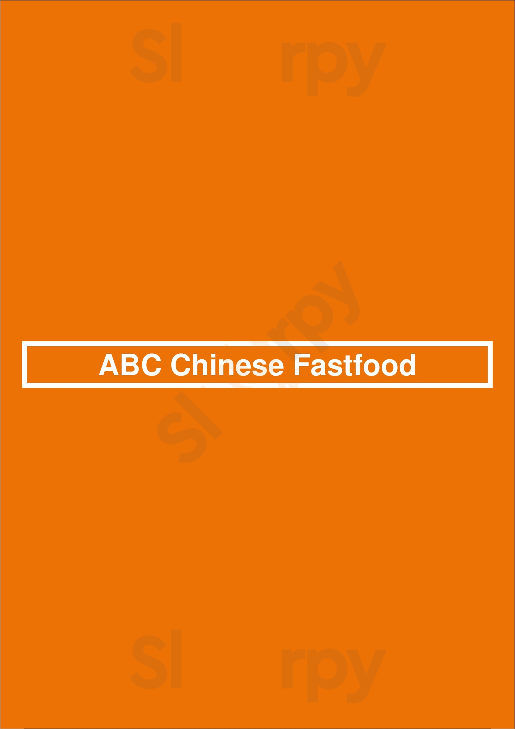 Abc Chinese Fastfood Los Angeles Menu - 1