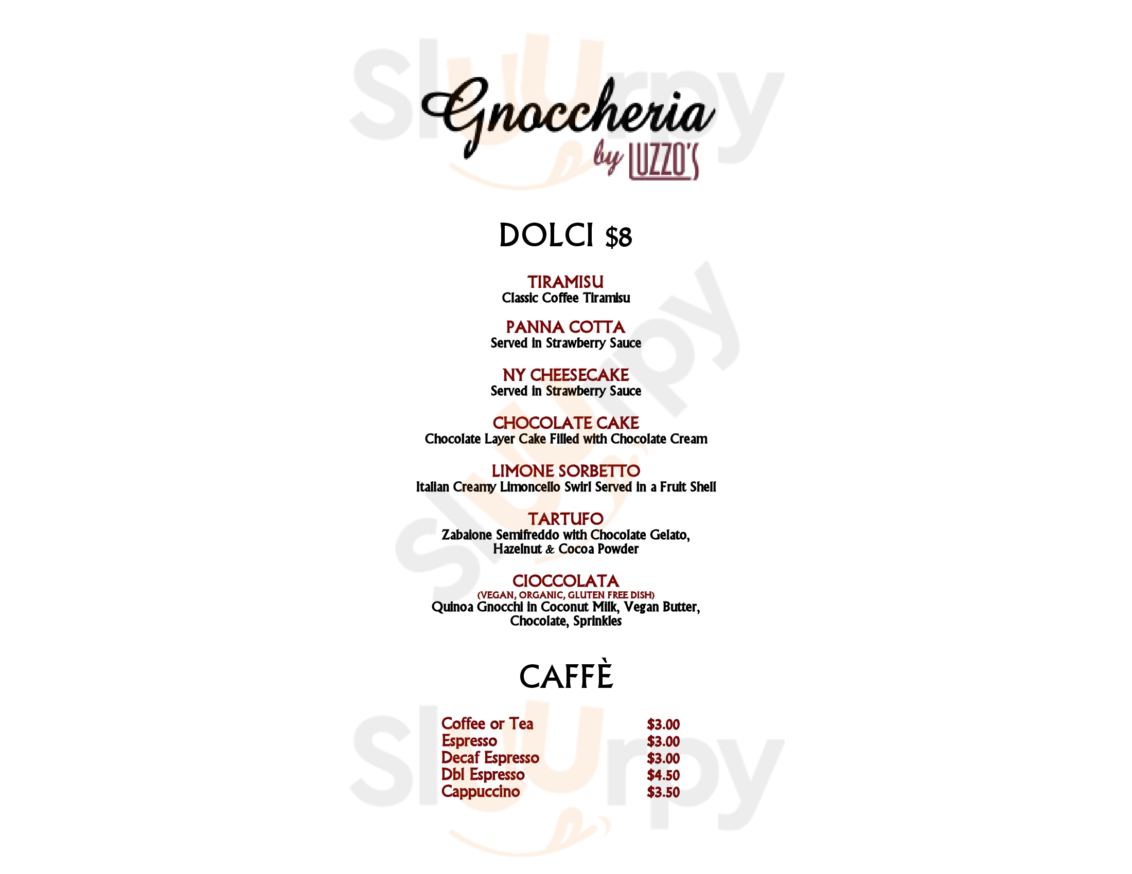 Piccola Positano New York City Menu - 1