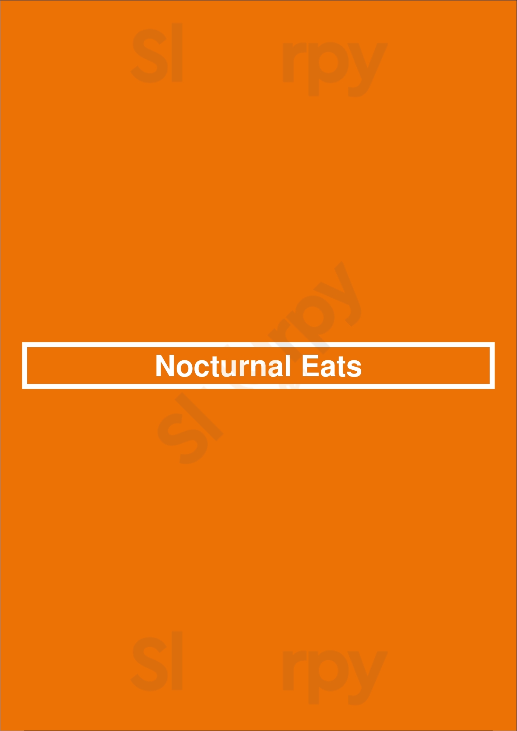 Nocturnal Eats Los Angeles Menu - 1