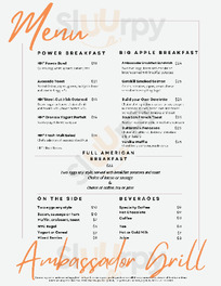 Ambassador Grill menu