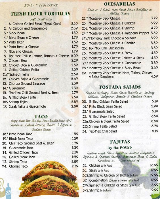 Taco Grill New York City Menu - 1