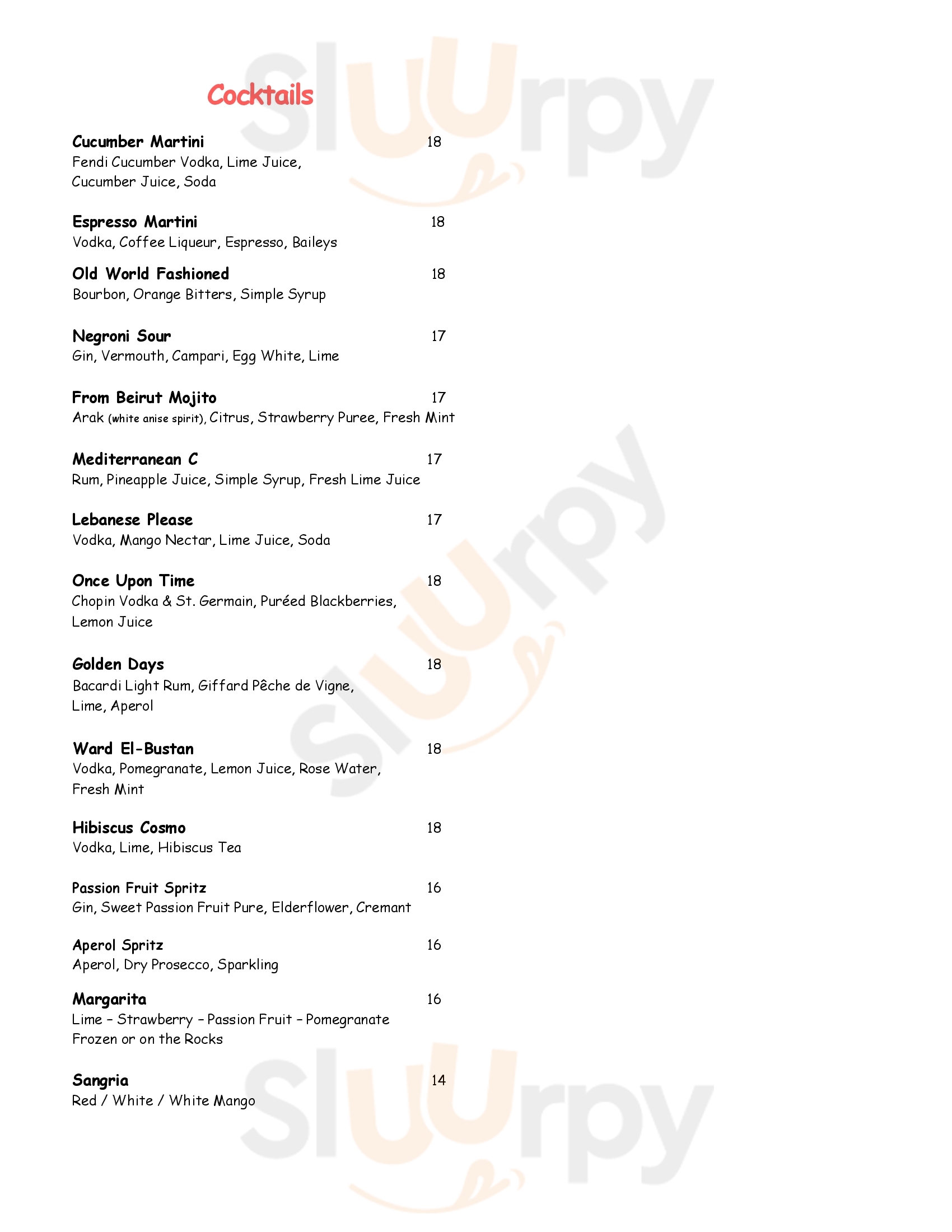 Main Menu - Table 12