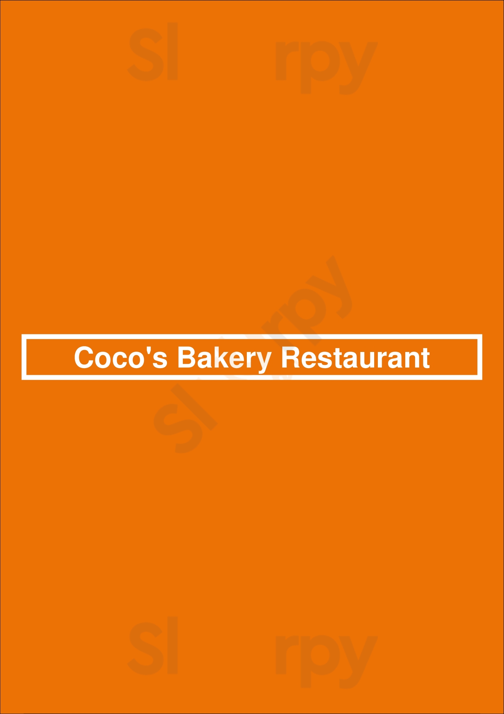Coco's Bakery Restaurant Los Angeles Menu - 1