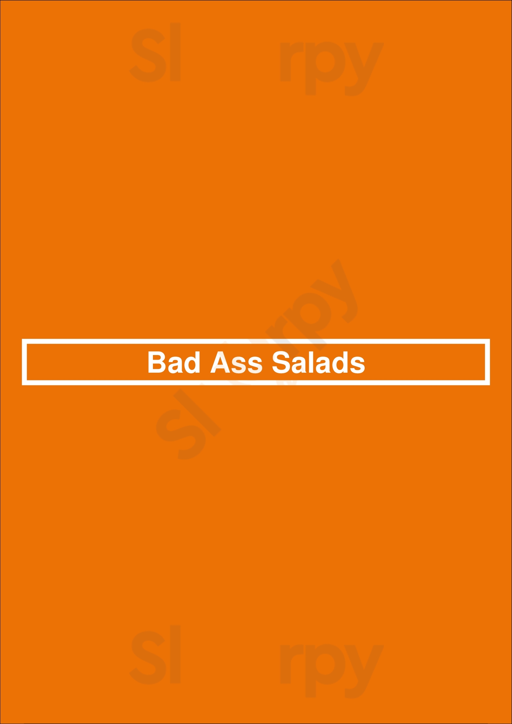 Bad Ass Salads Los Angeles Menu - 1