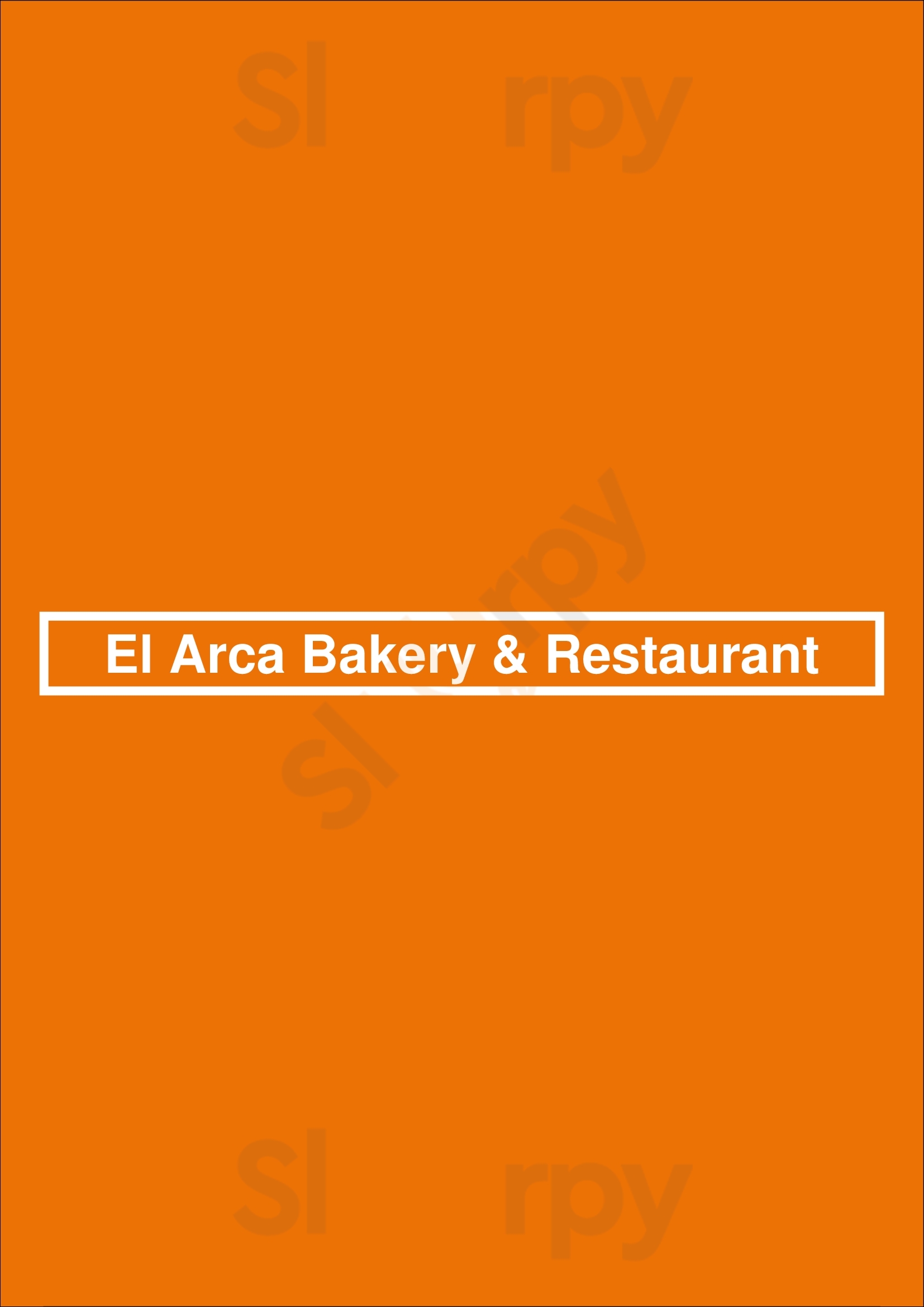Main Menu - El Arca Bakery & Restaurant