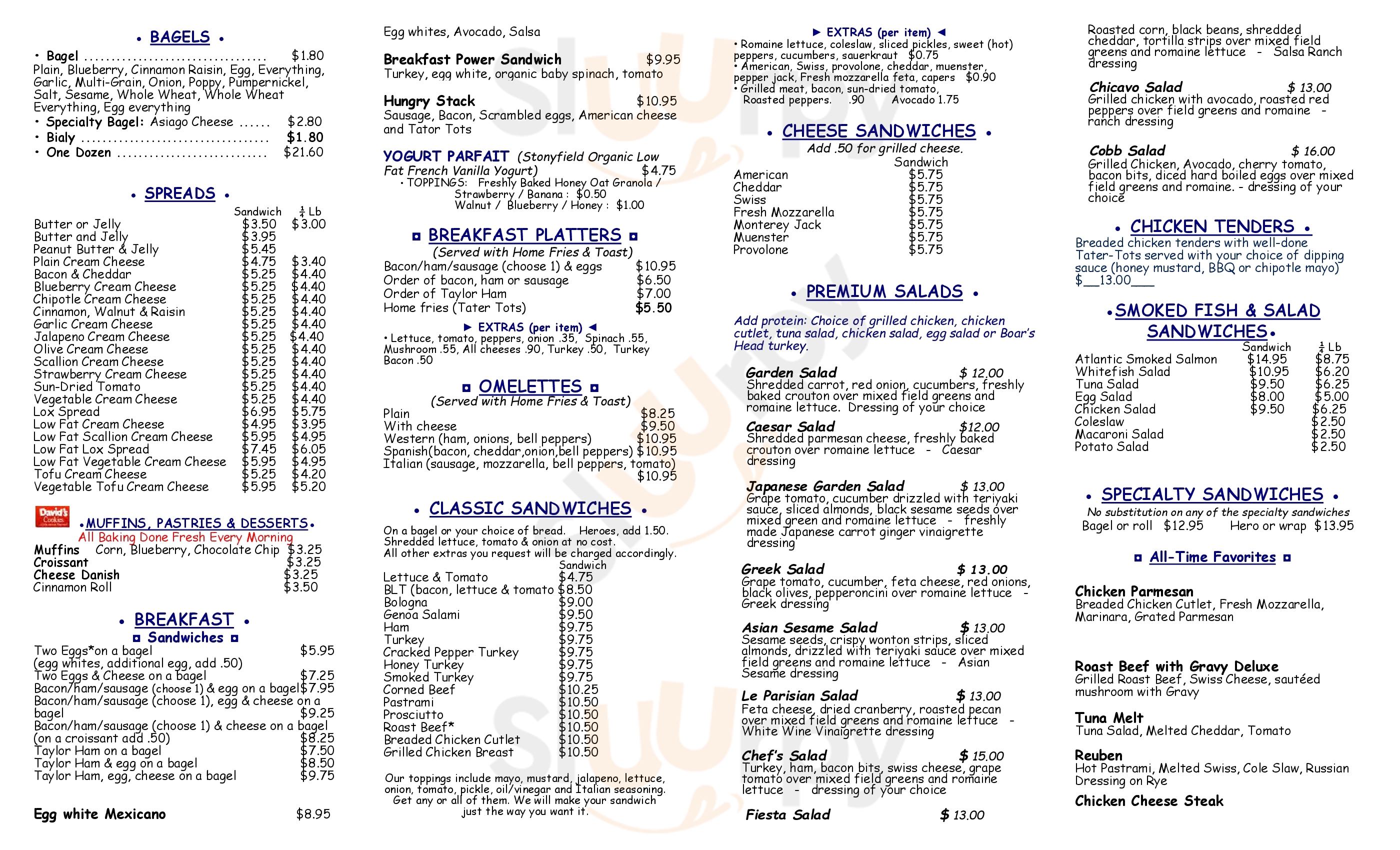 Main Menu - Fuji Bakery