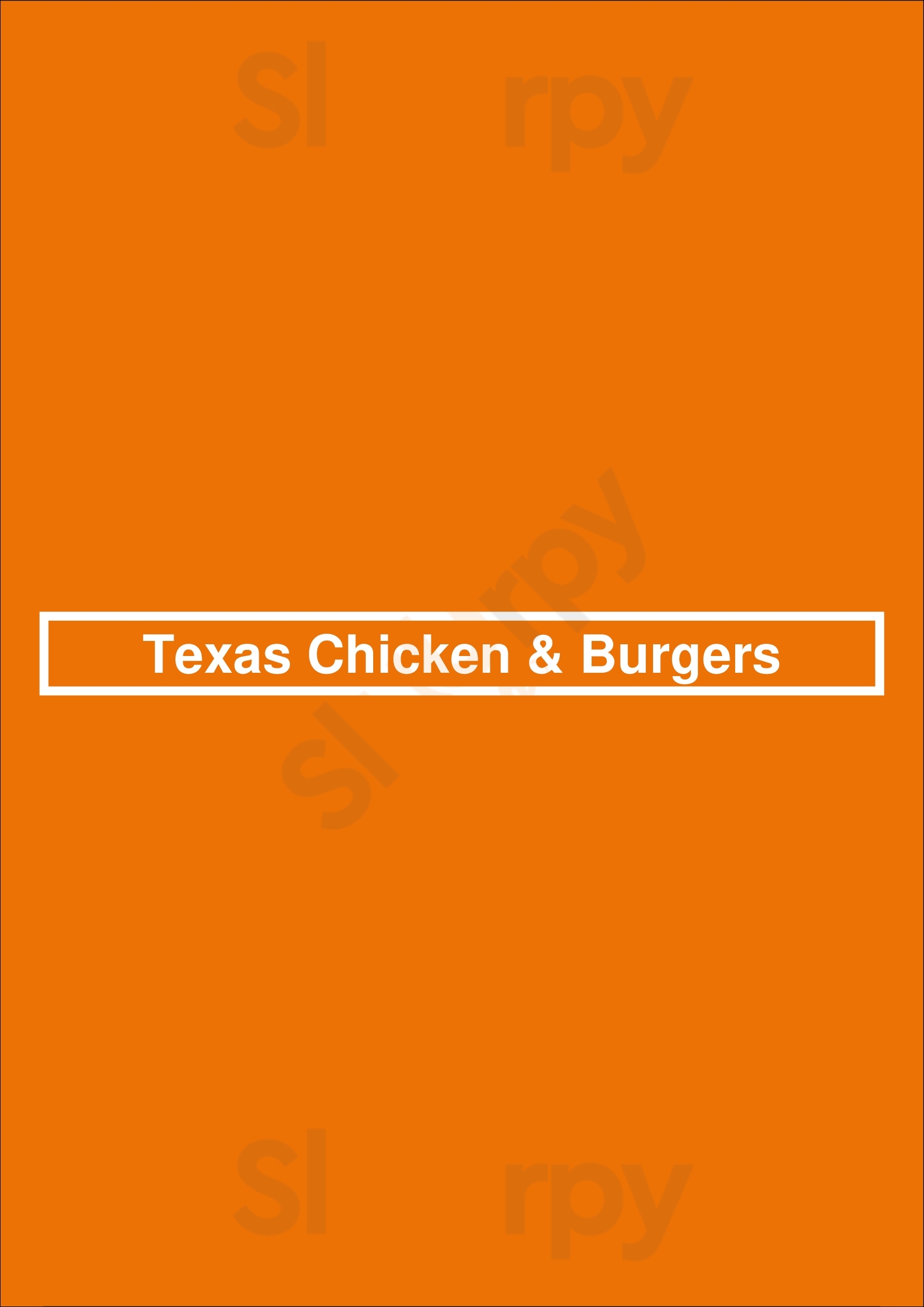 Main Menu - Texas Chicken & Burgers