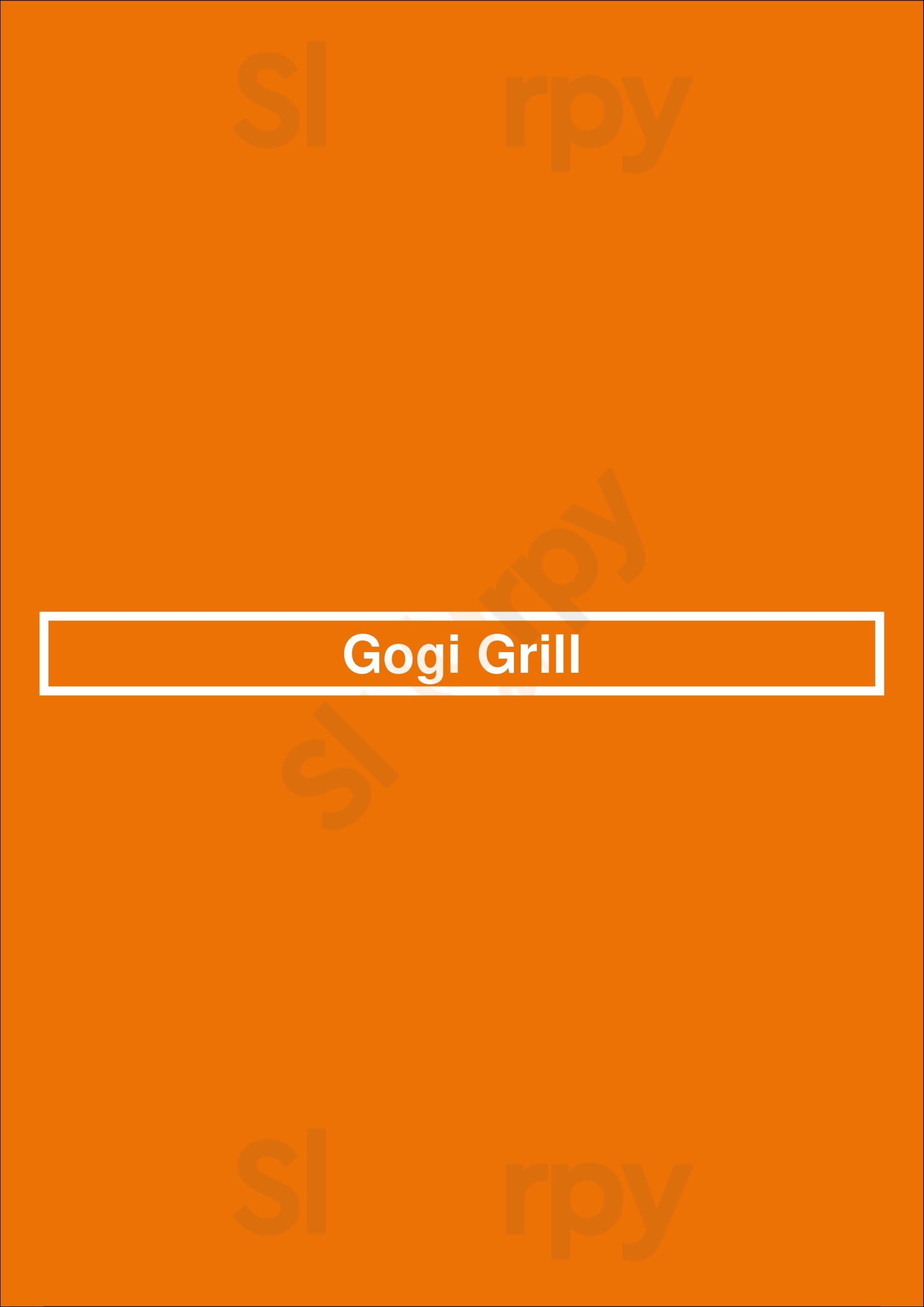 Gogi Grill New York City Menu - 1