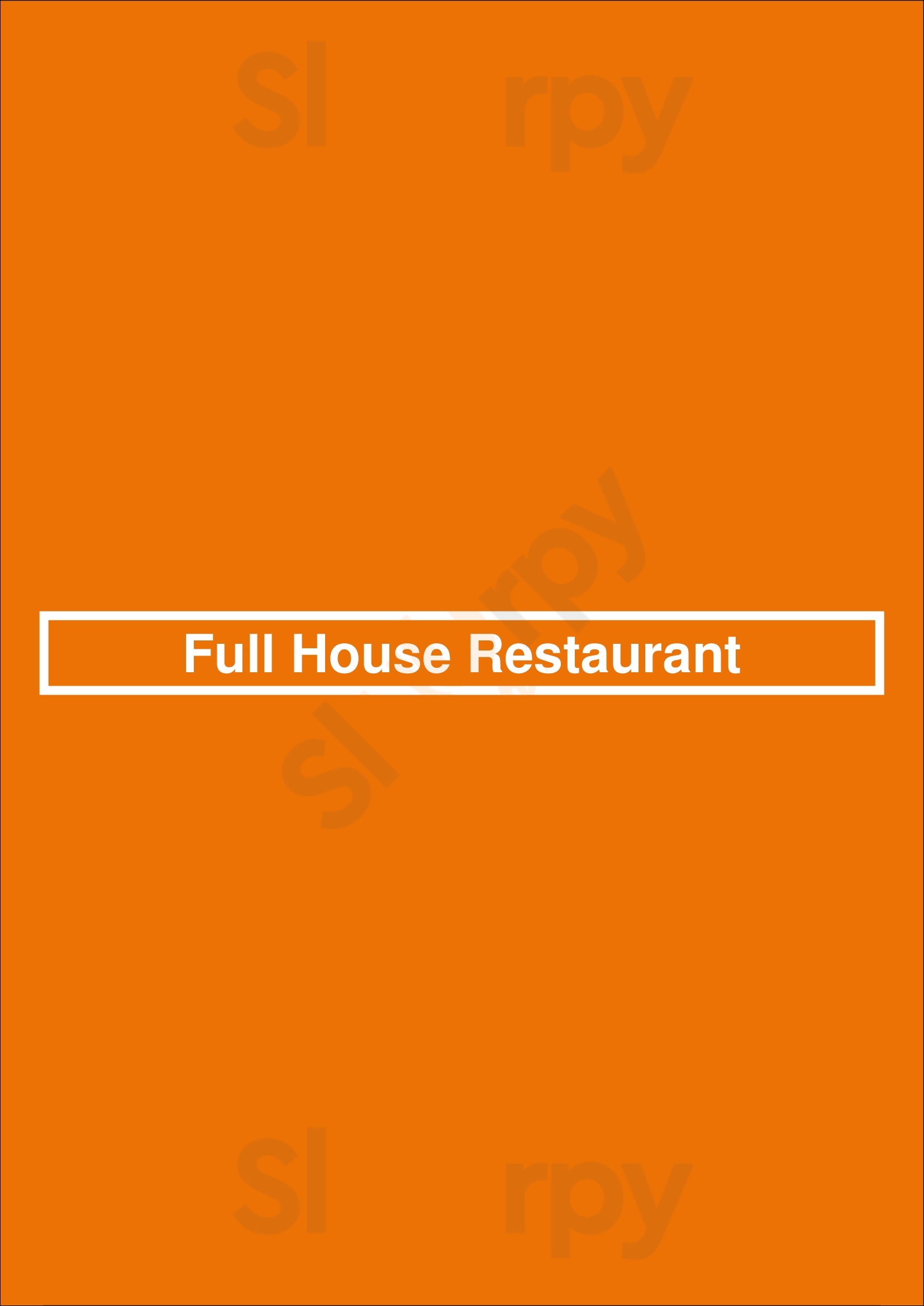 Full House Restaurant Los Angeles Menu - 1