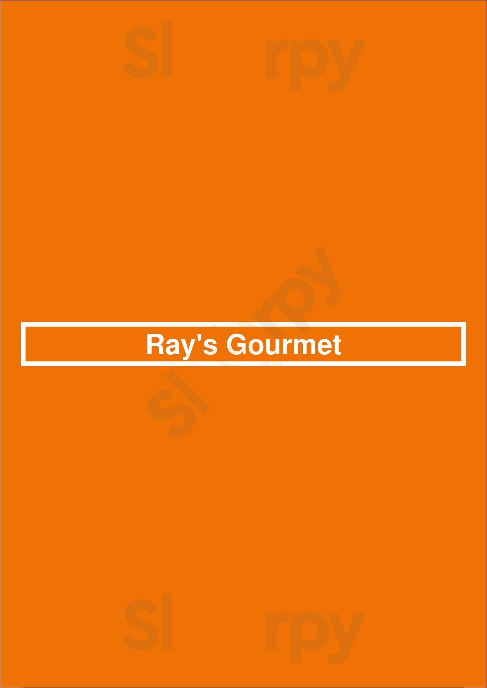 Main Menu - Ray's Gourmet