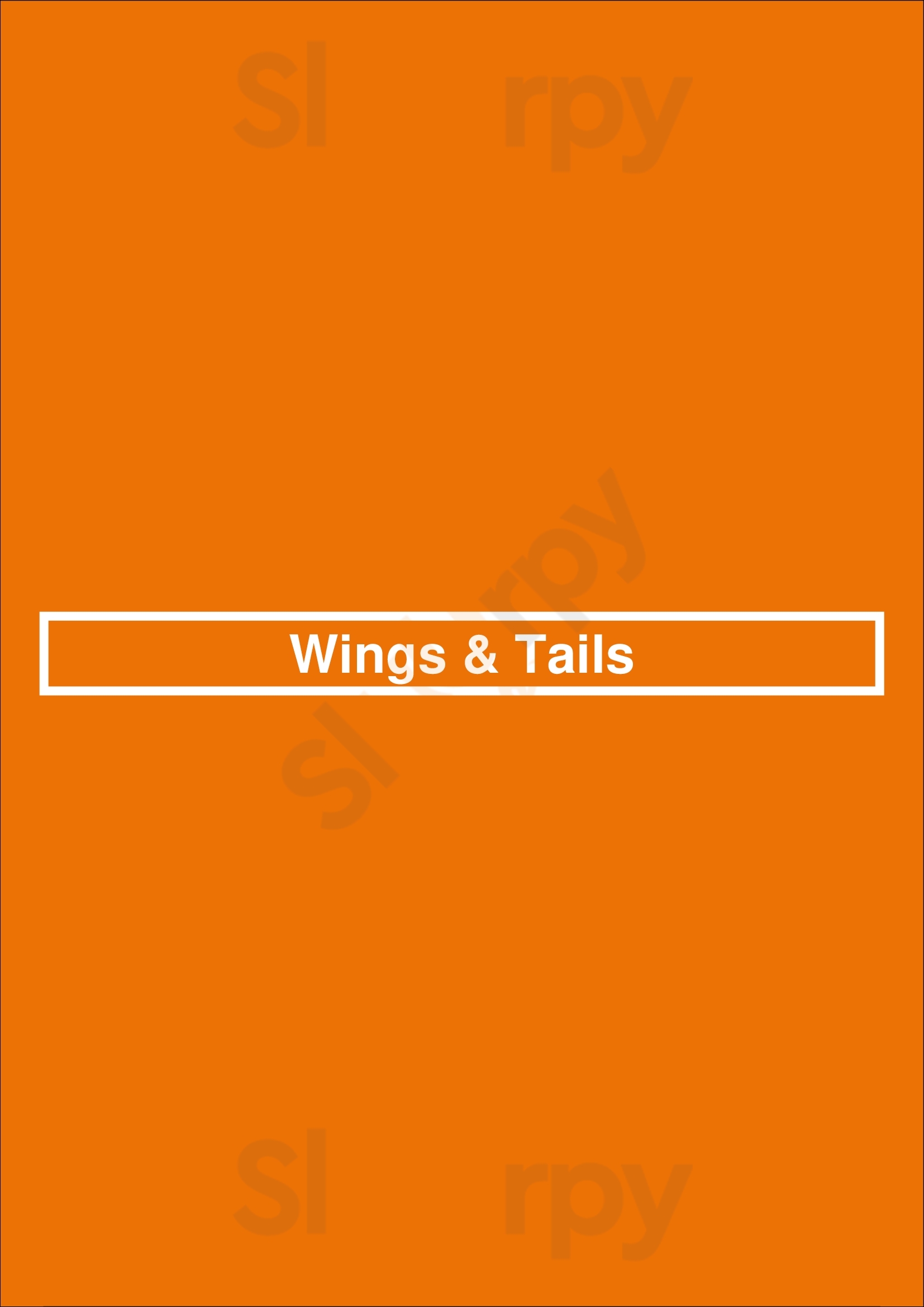 Wings & Tails Los Angeles Menu - 1