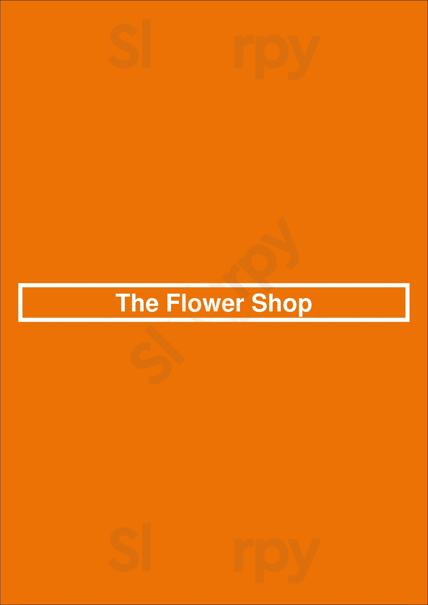 The Flower Shop New York City Menu - 1