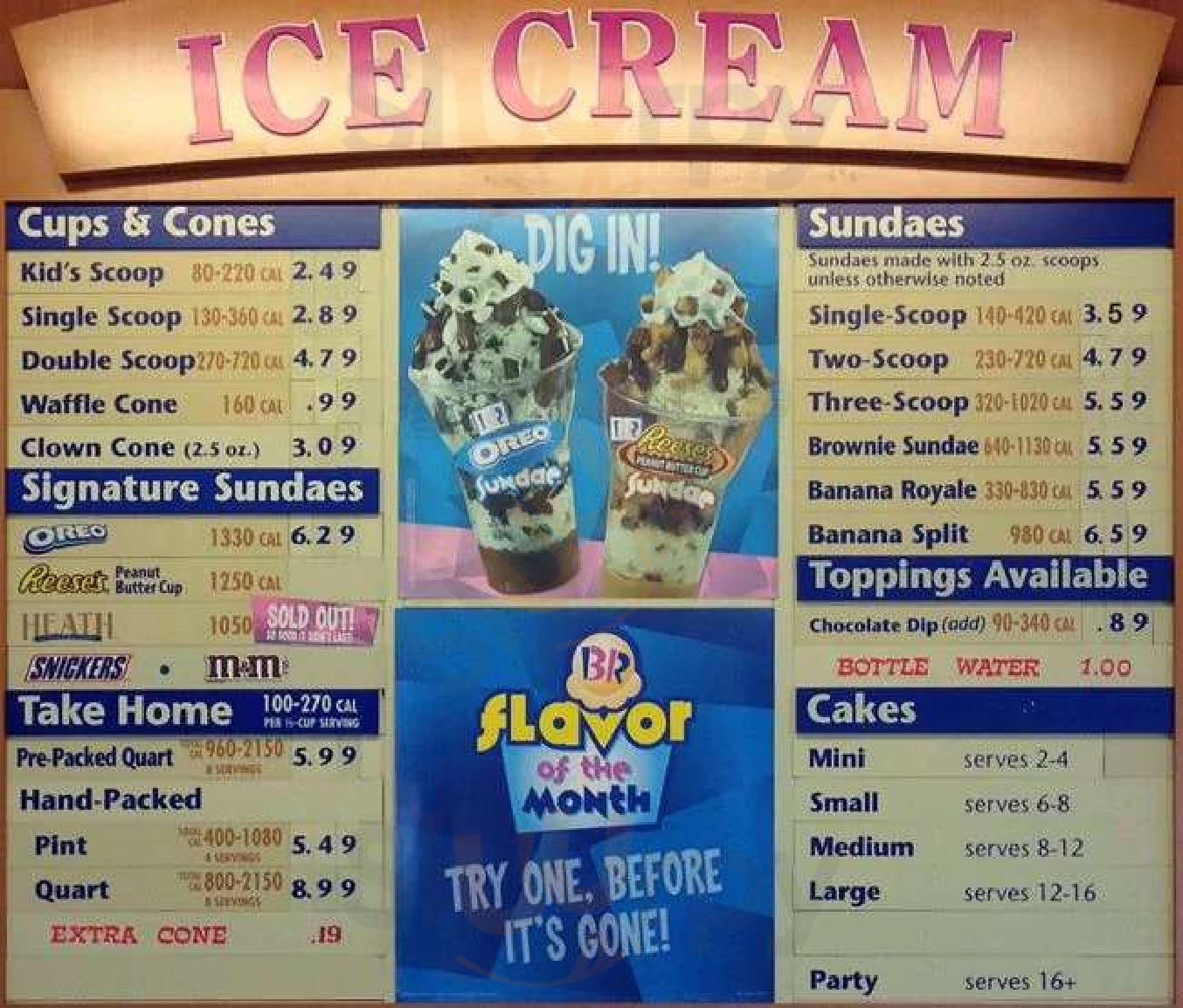 Main Menu - Baskin-robbins