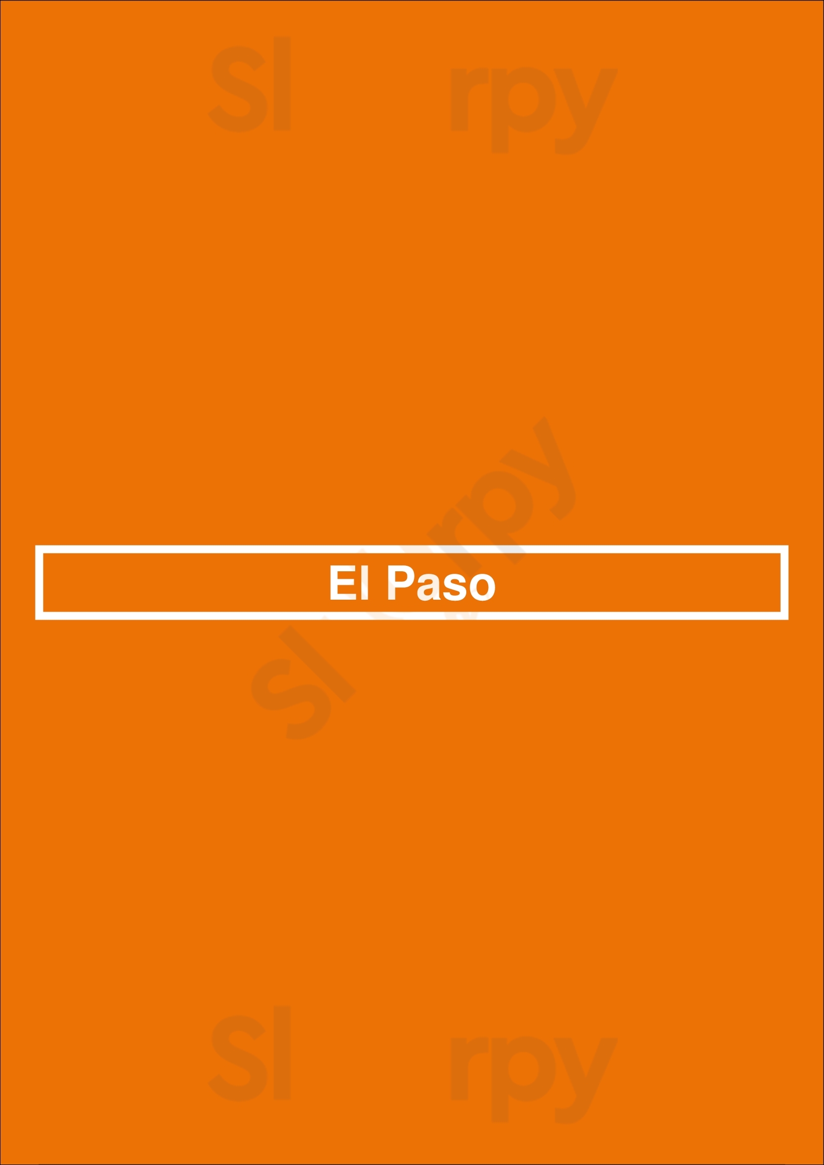 El Paso New York City Menu - 1