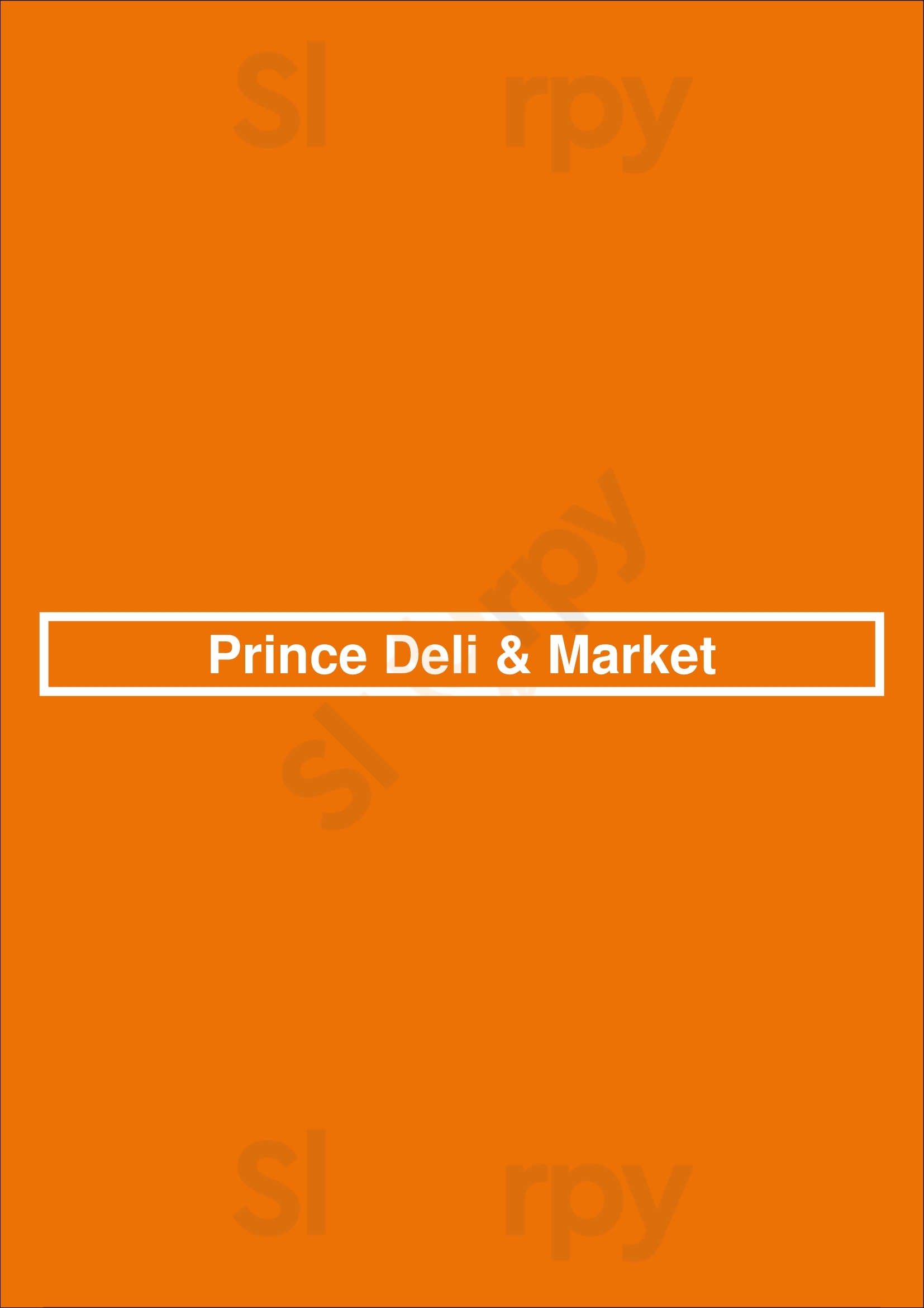Prince Deli & Market New York City Menu - 1