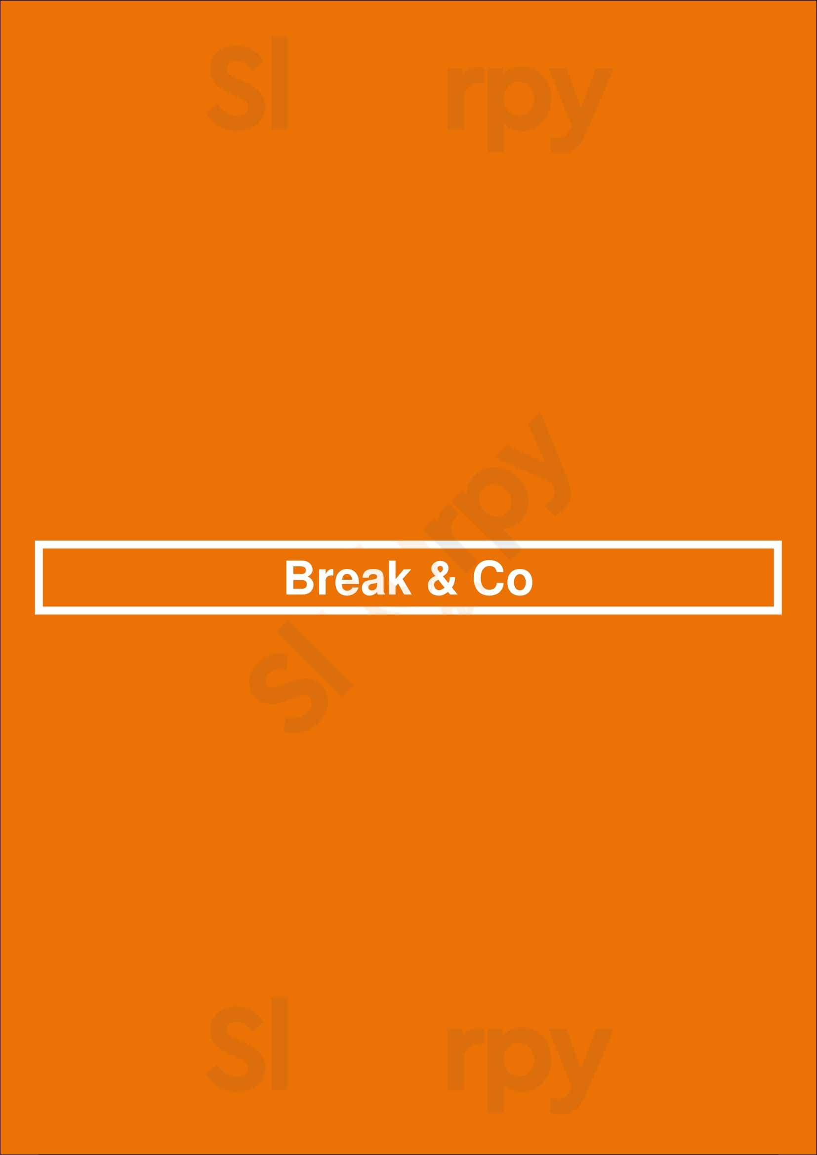 Break & Co New York City Menu - 1