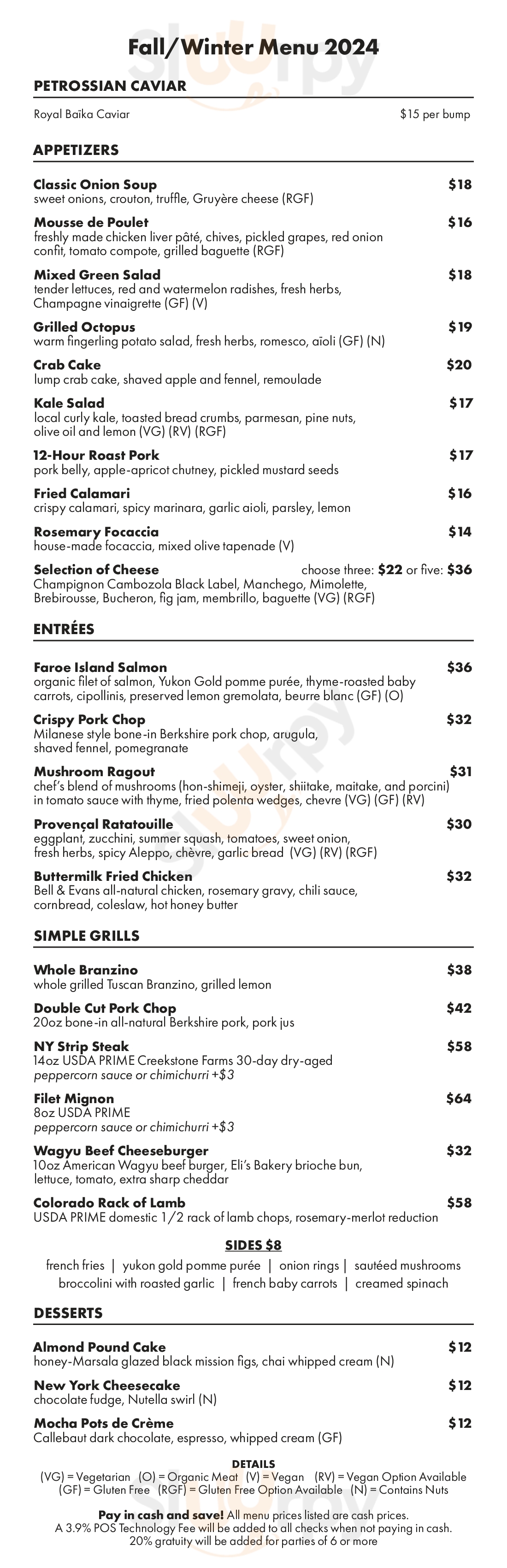 Main Menu - Jazz Gourmet