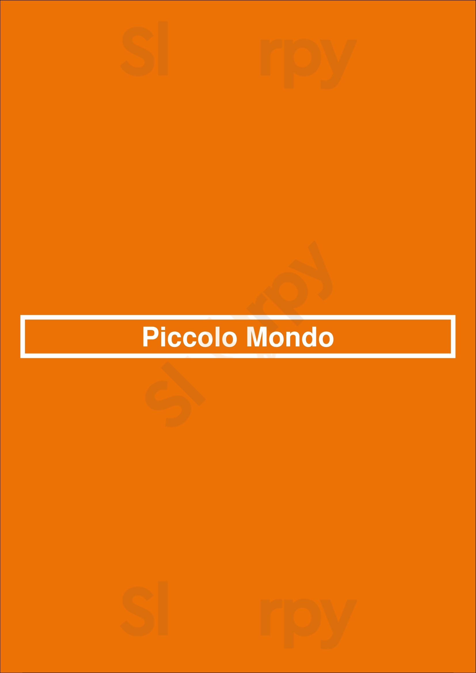 Piccolo Mondo Italian Restaurant Arlington Menu - 1