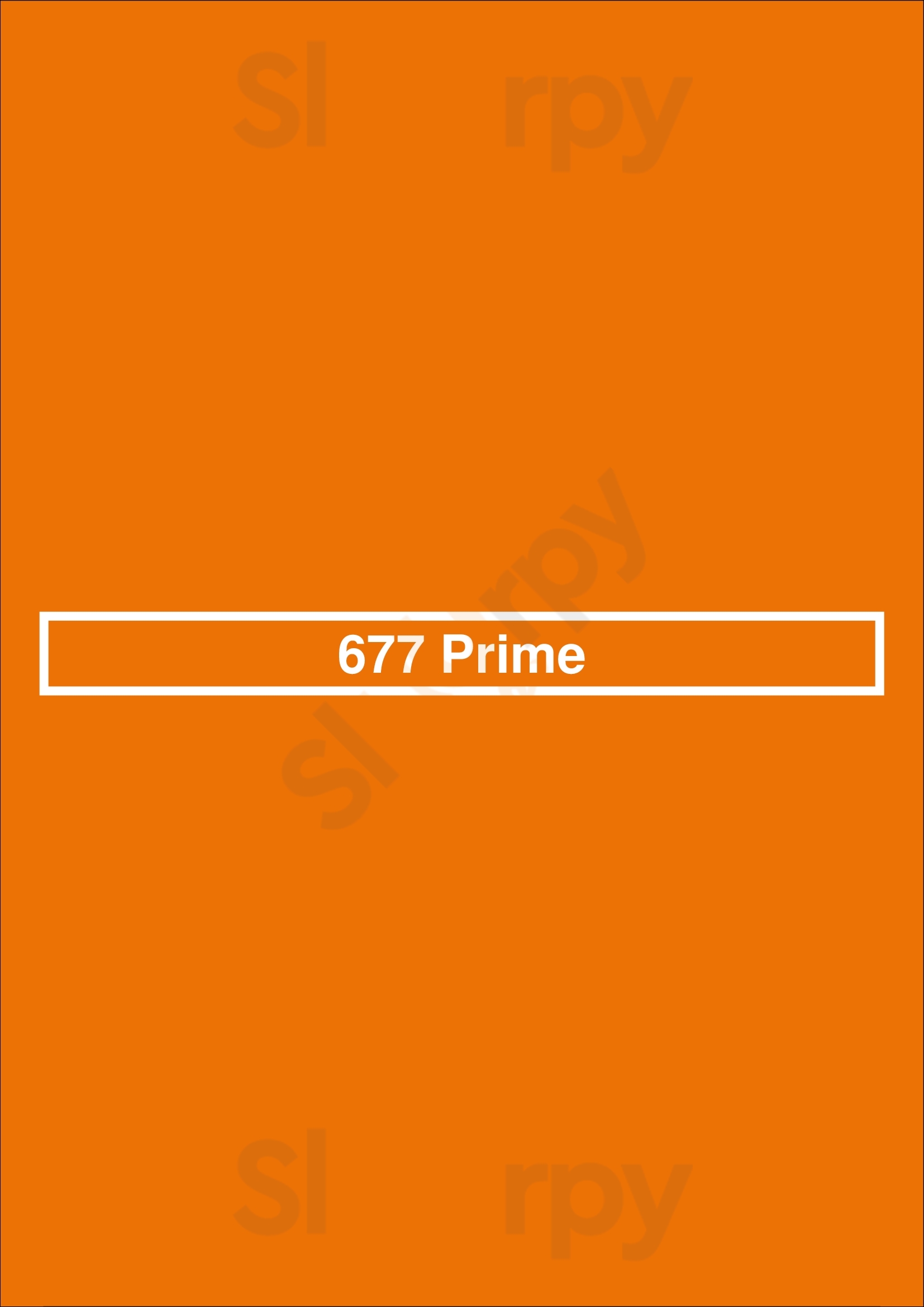 677 Prime Albany Menu - 1