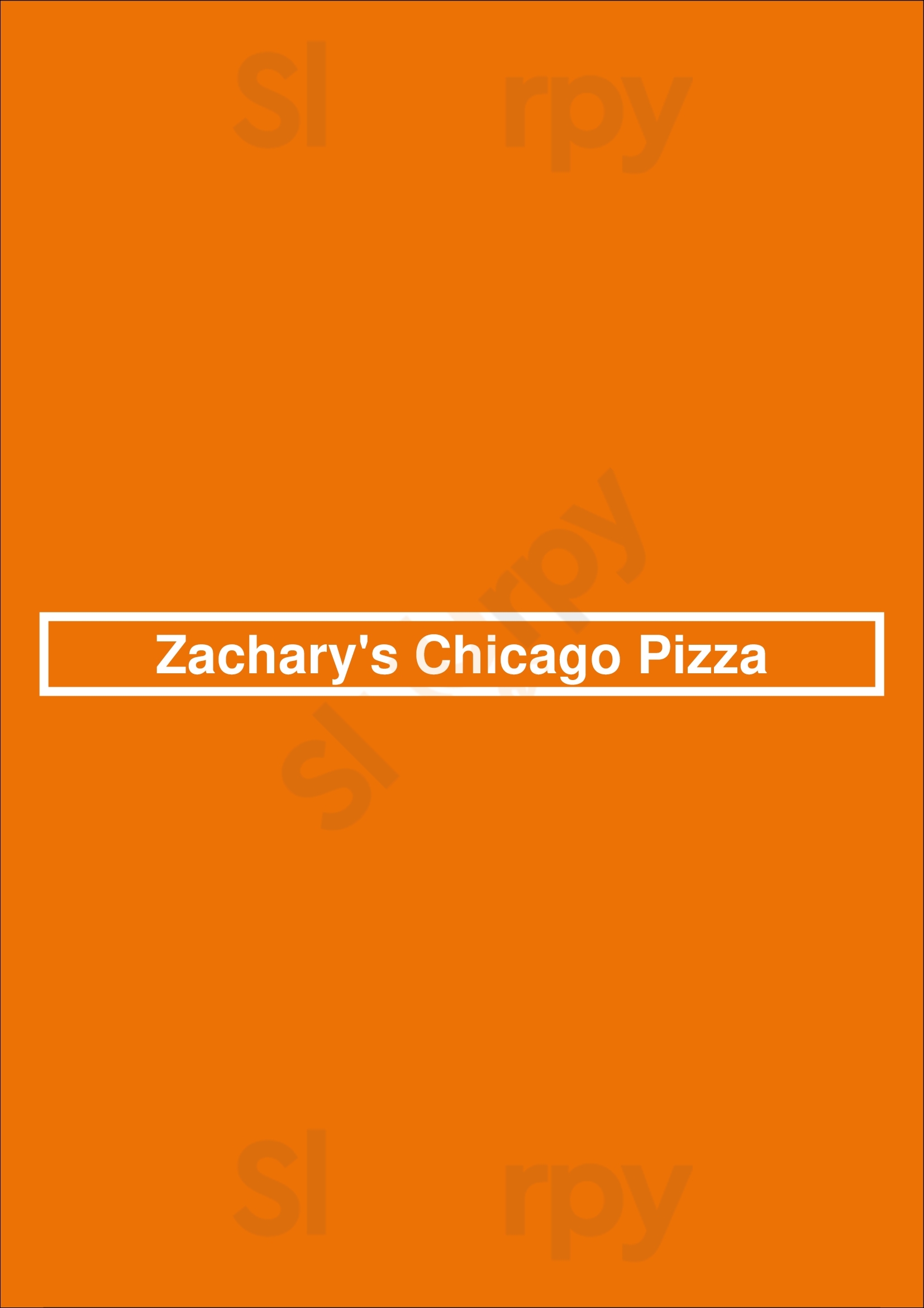 Zachary's Chicago Pizza Oakland Menu - 1