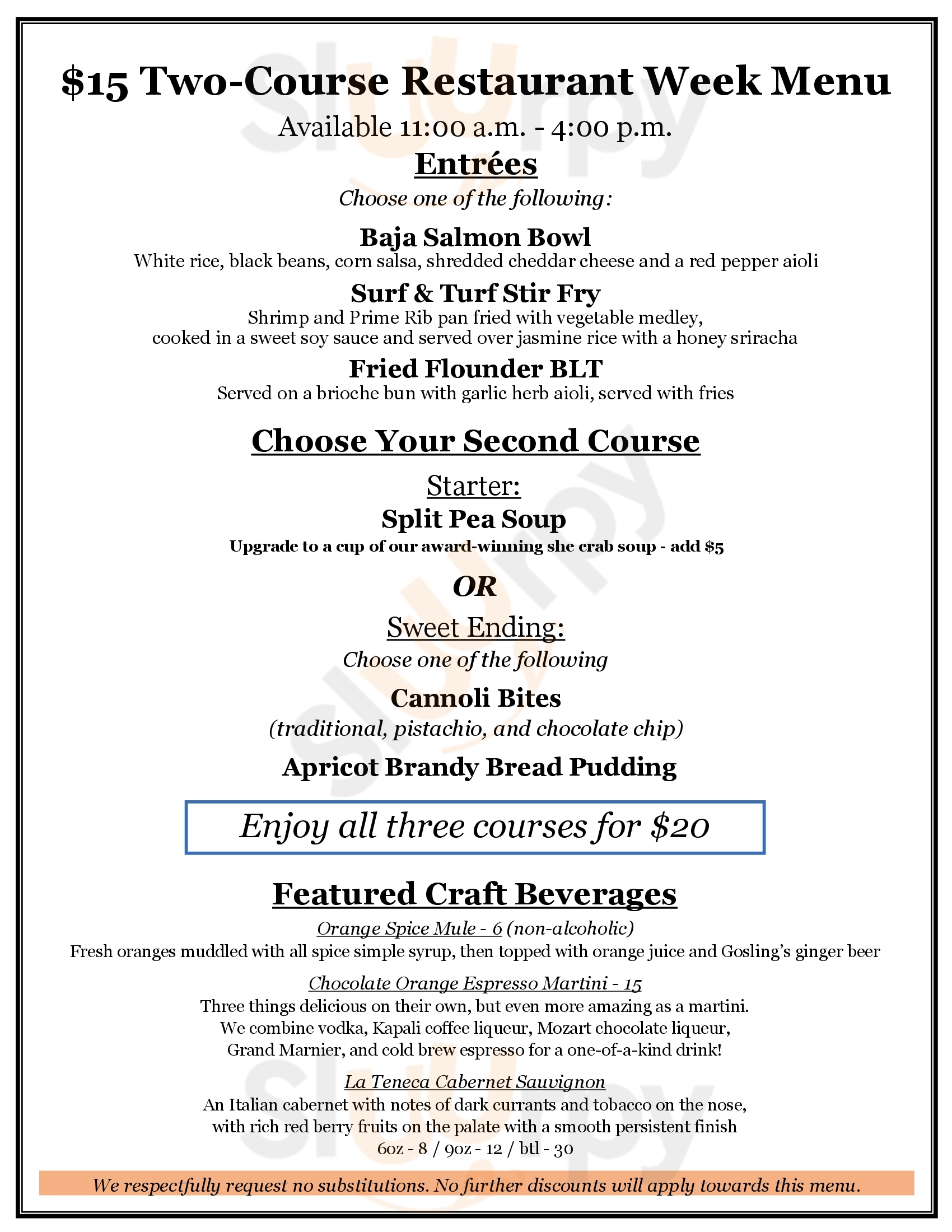 Main Menu - Freemason Abbey Restaurant