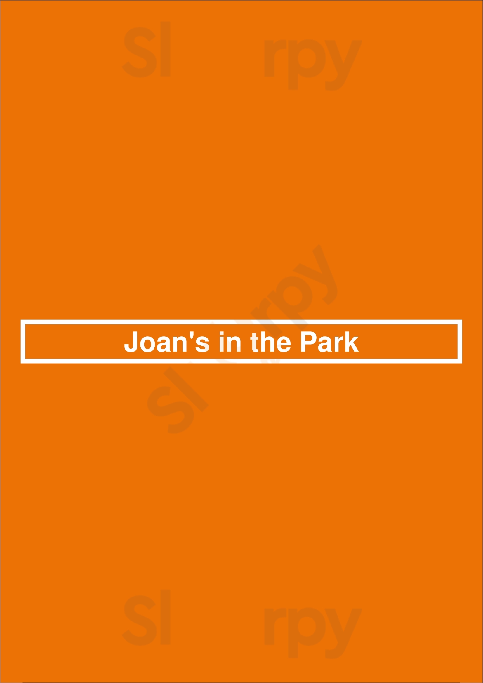 Joan's In The Park Saint Paul Menu - 1