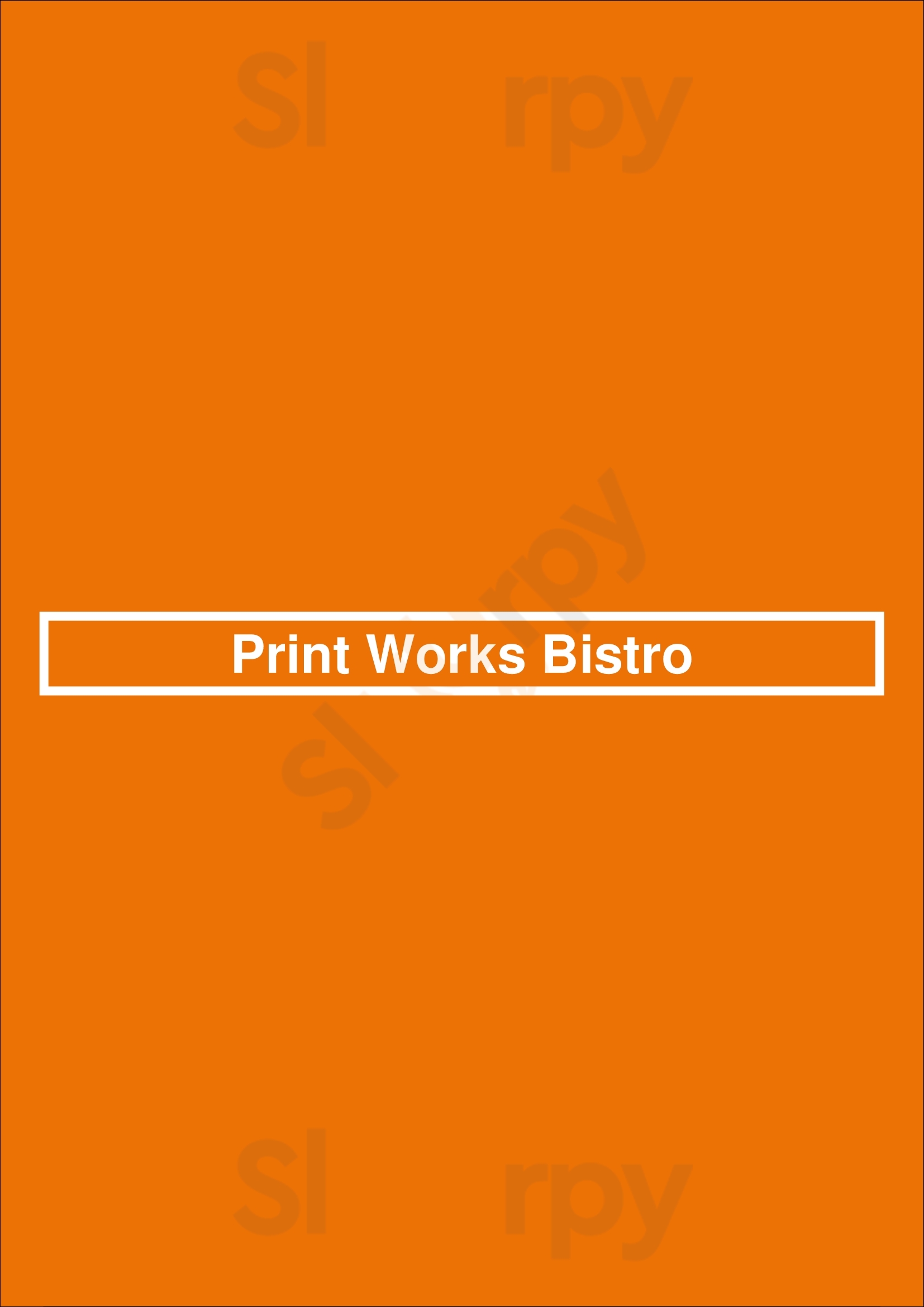 Print Works Bistro Greensboro Menu - 1