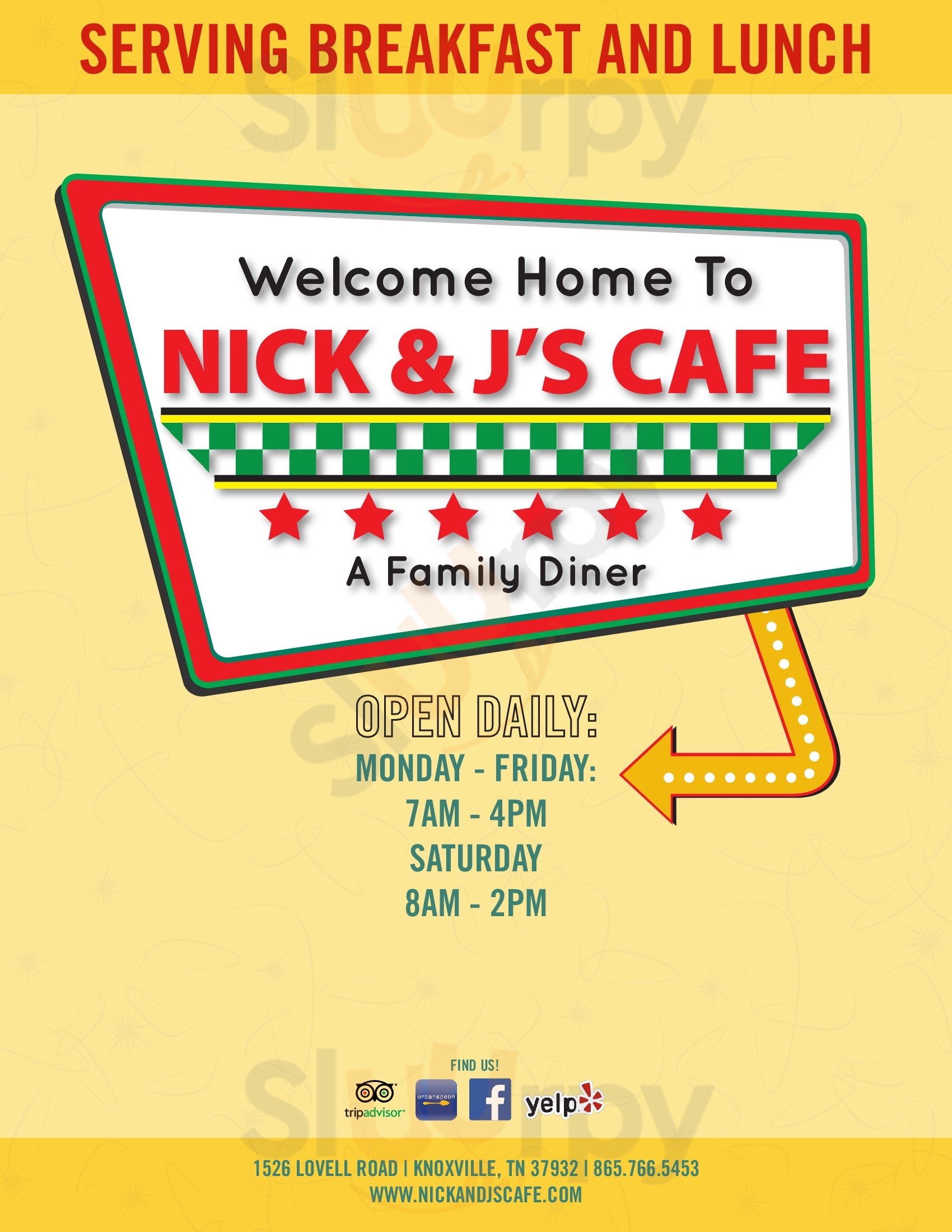 Nick & J's Cafe Knoxville Menu - 1