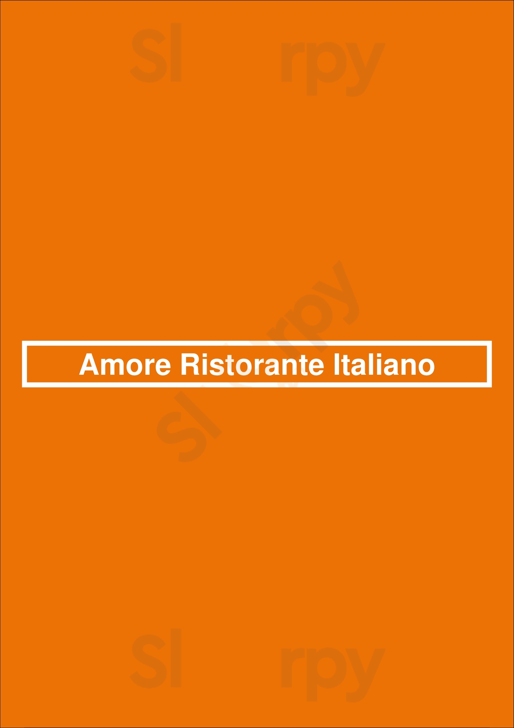 Amore Ristorante Italiano Birmingham Menu - 1