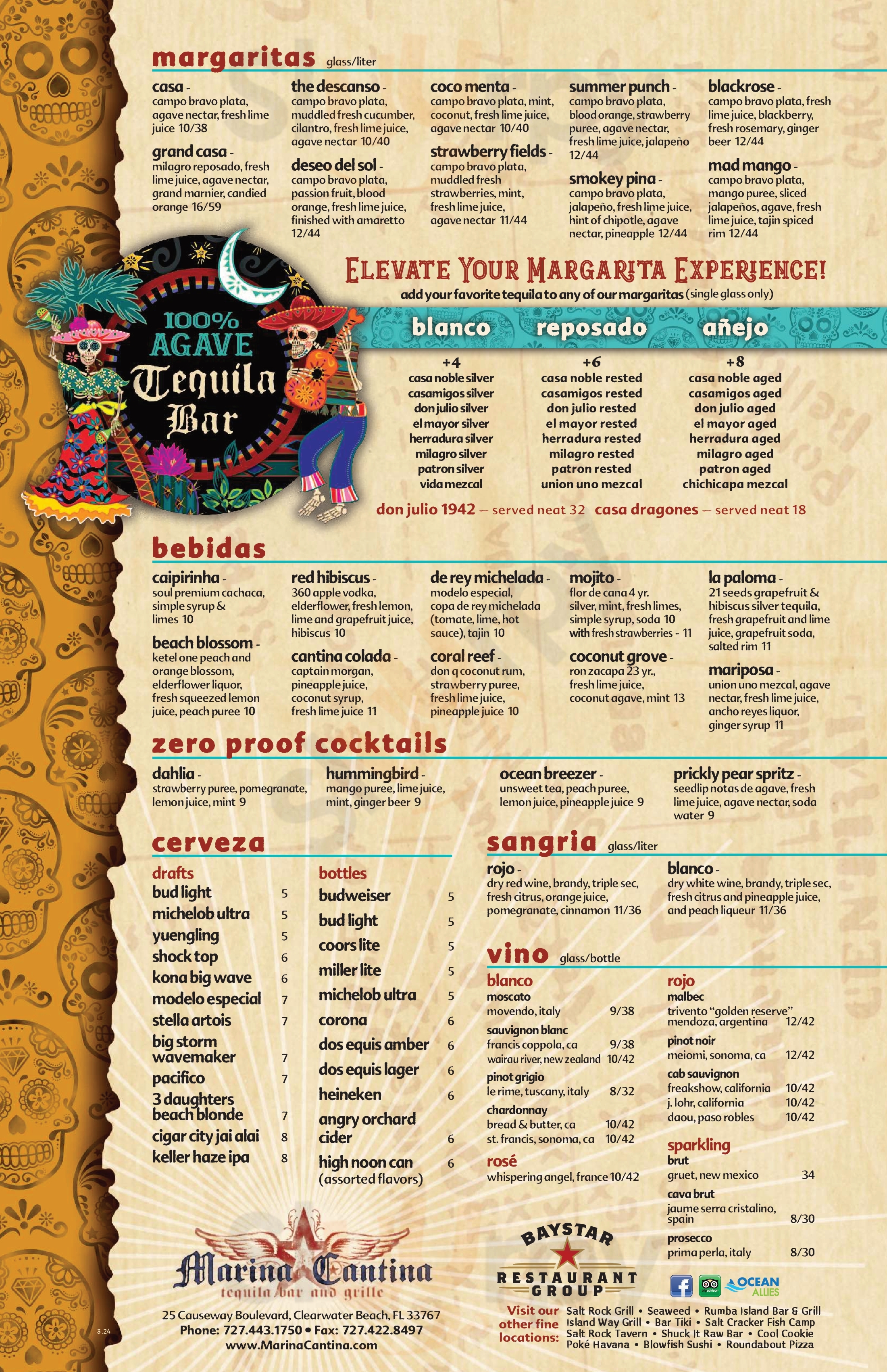 Marina Cantina Clearwater Menu - 1
