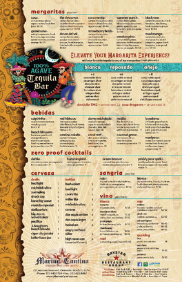 Marina Cantina menu