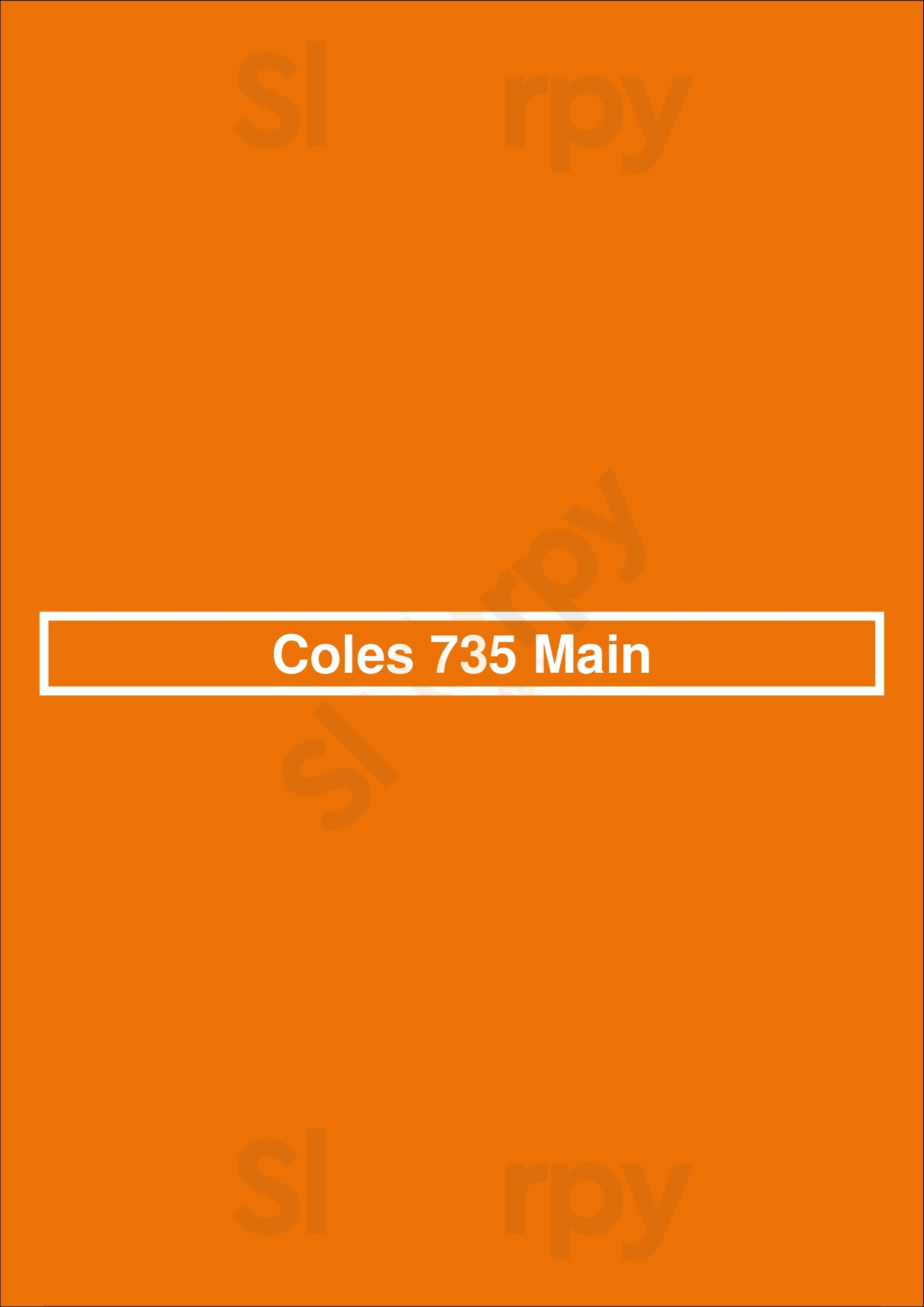 Coles 735 Main Lexington Menu - 1