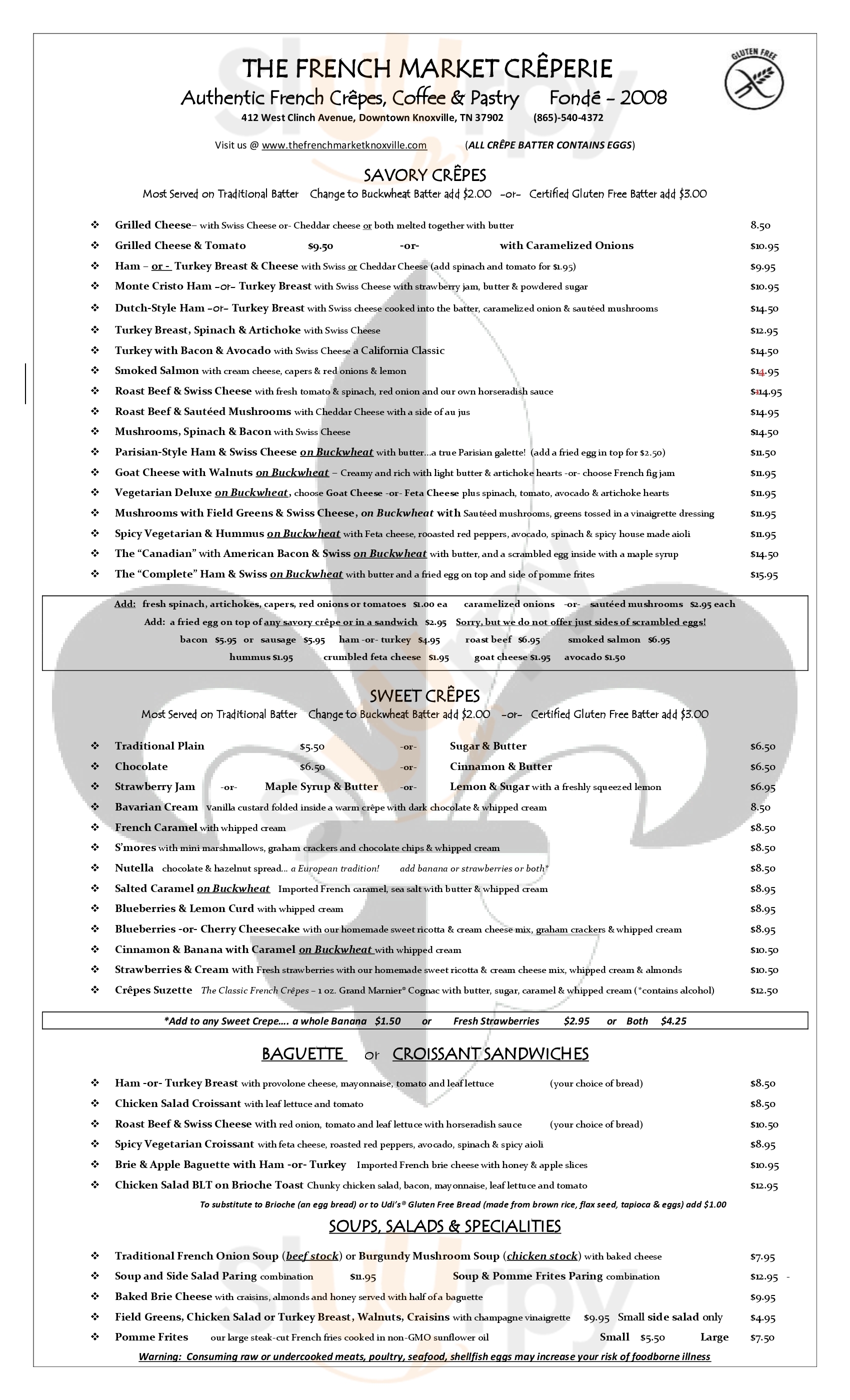 Main Menu - The French Market Creperie