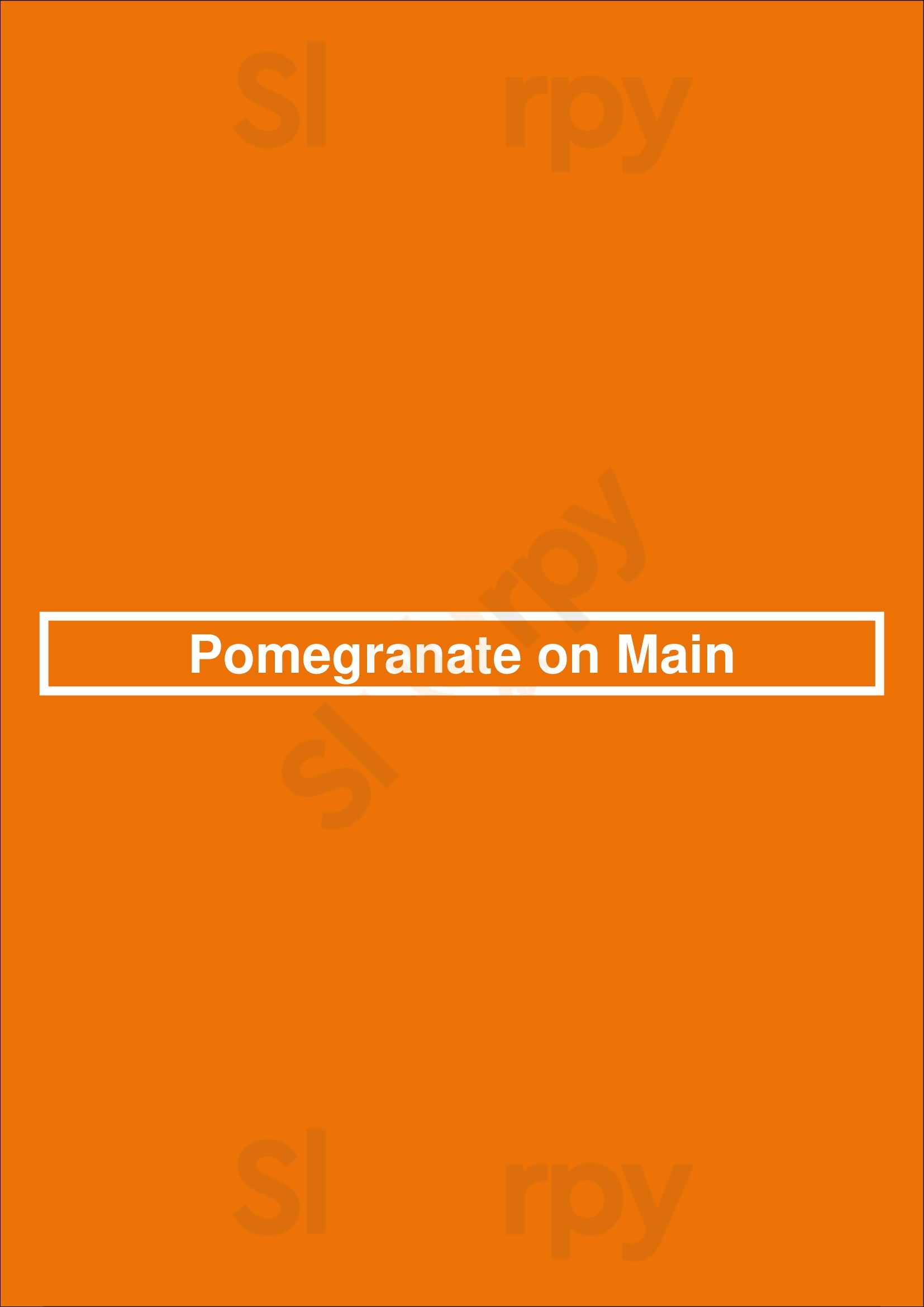 Pomegranate On Main Greenville Menu - 1