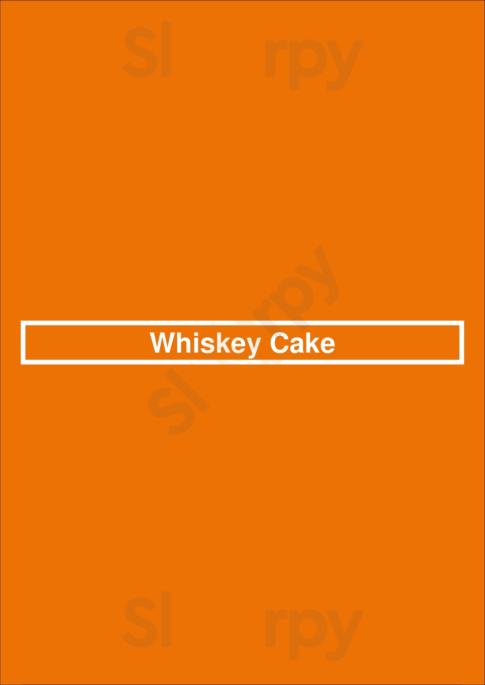 Whiskey Cake Kitchen & Bar Plano Menu - 1