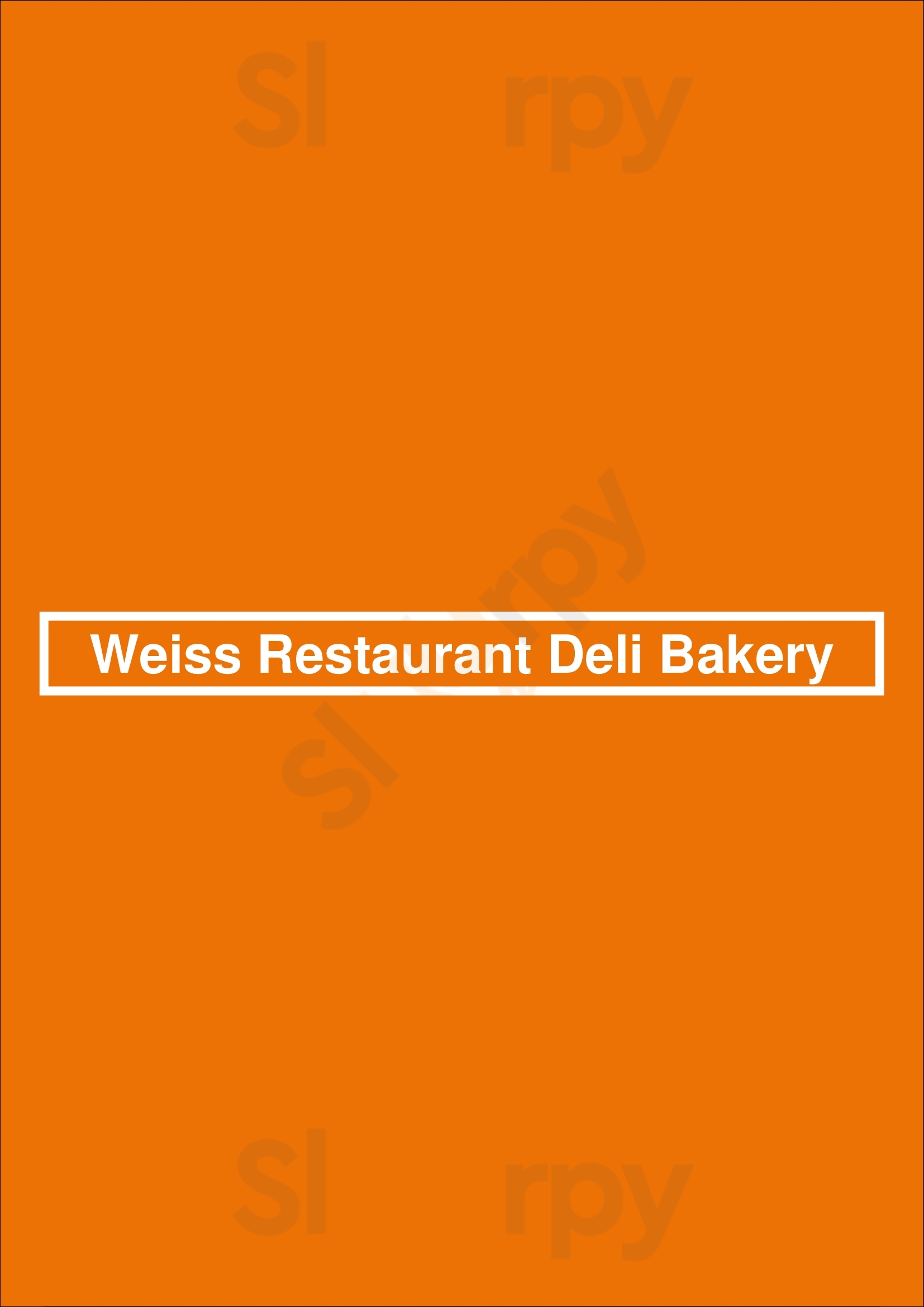 Weiss Restaurant Deli Bakery Henderson Menu - 1