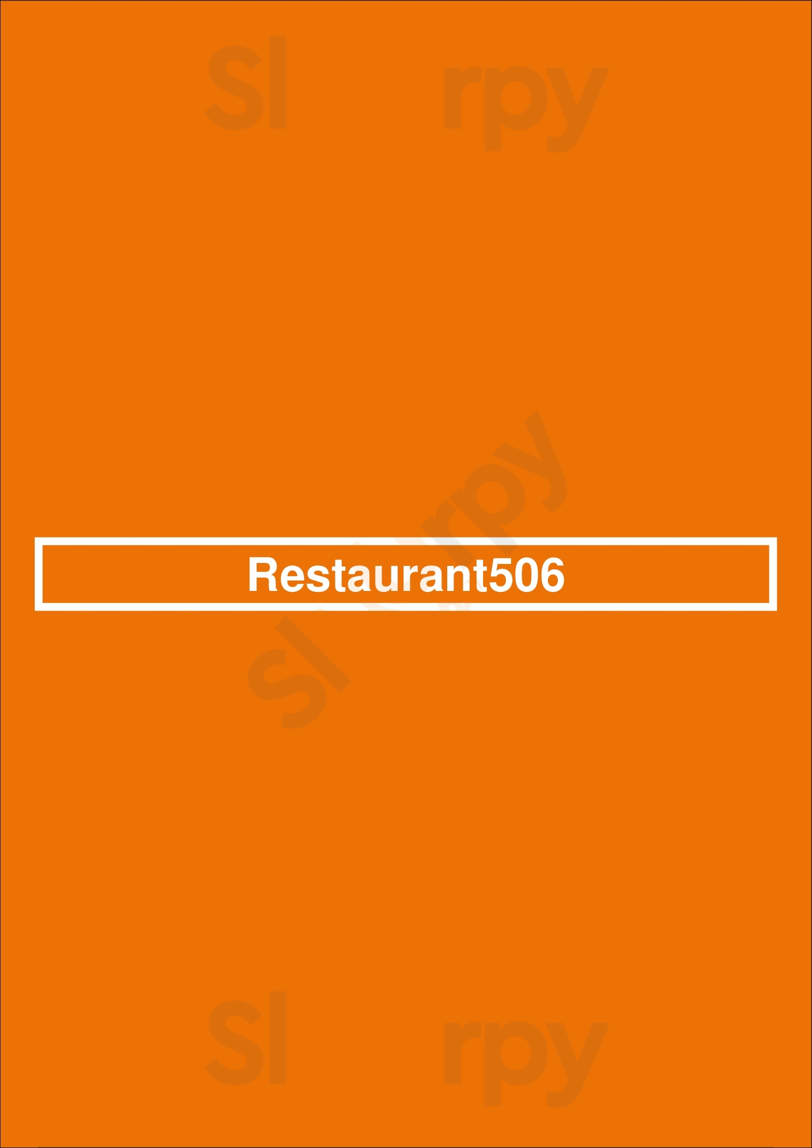 Restaurant506 Arlington Menu - 1